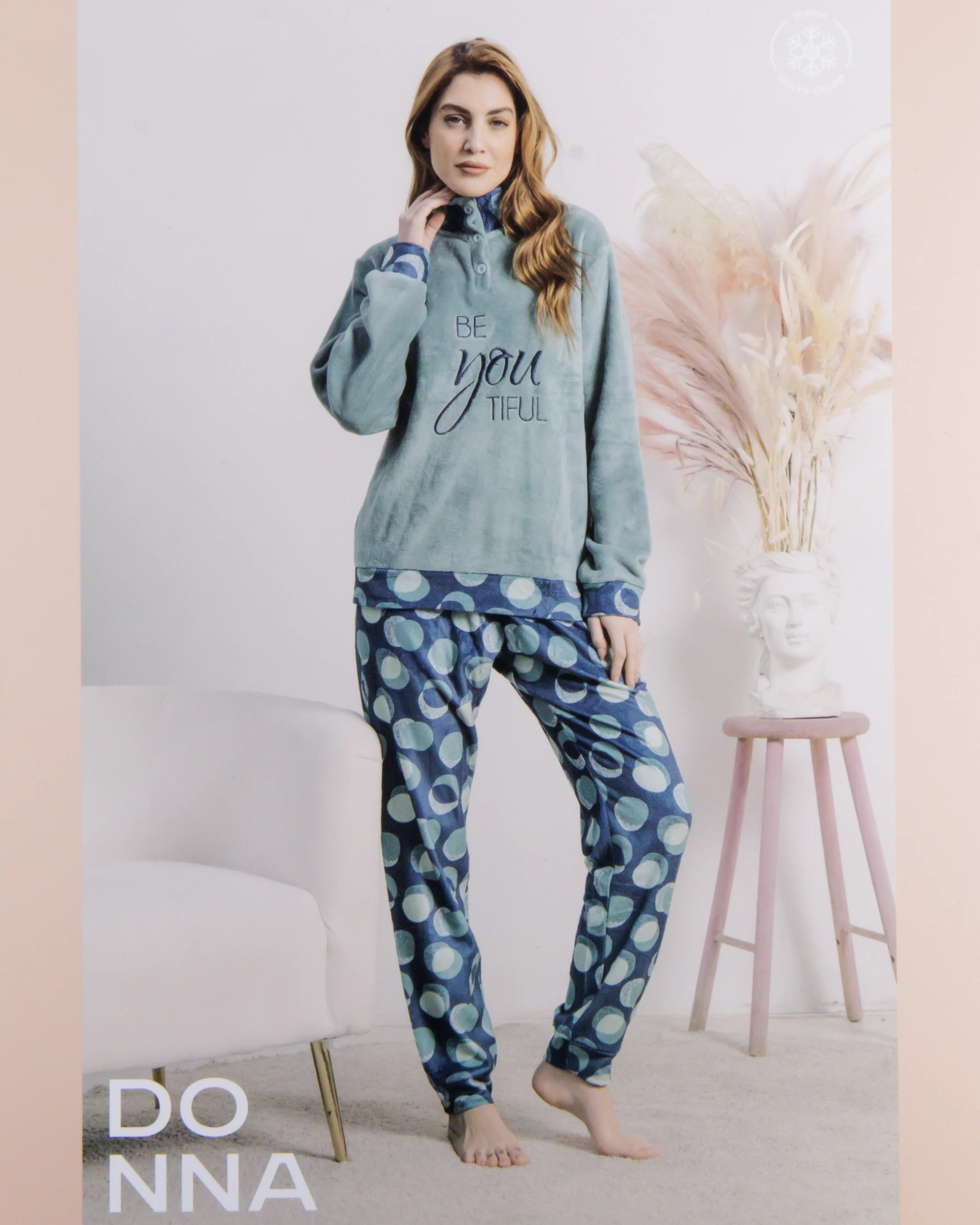 Pigiama in Coral Fleece Kissimo 25D23003