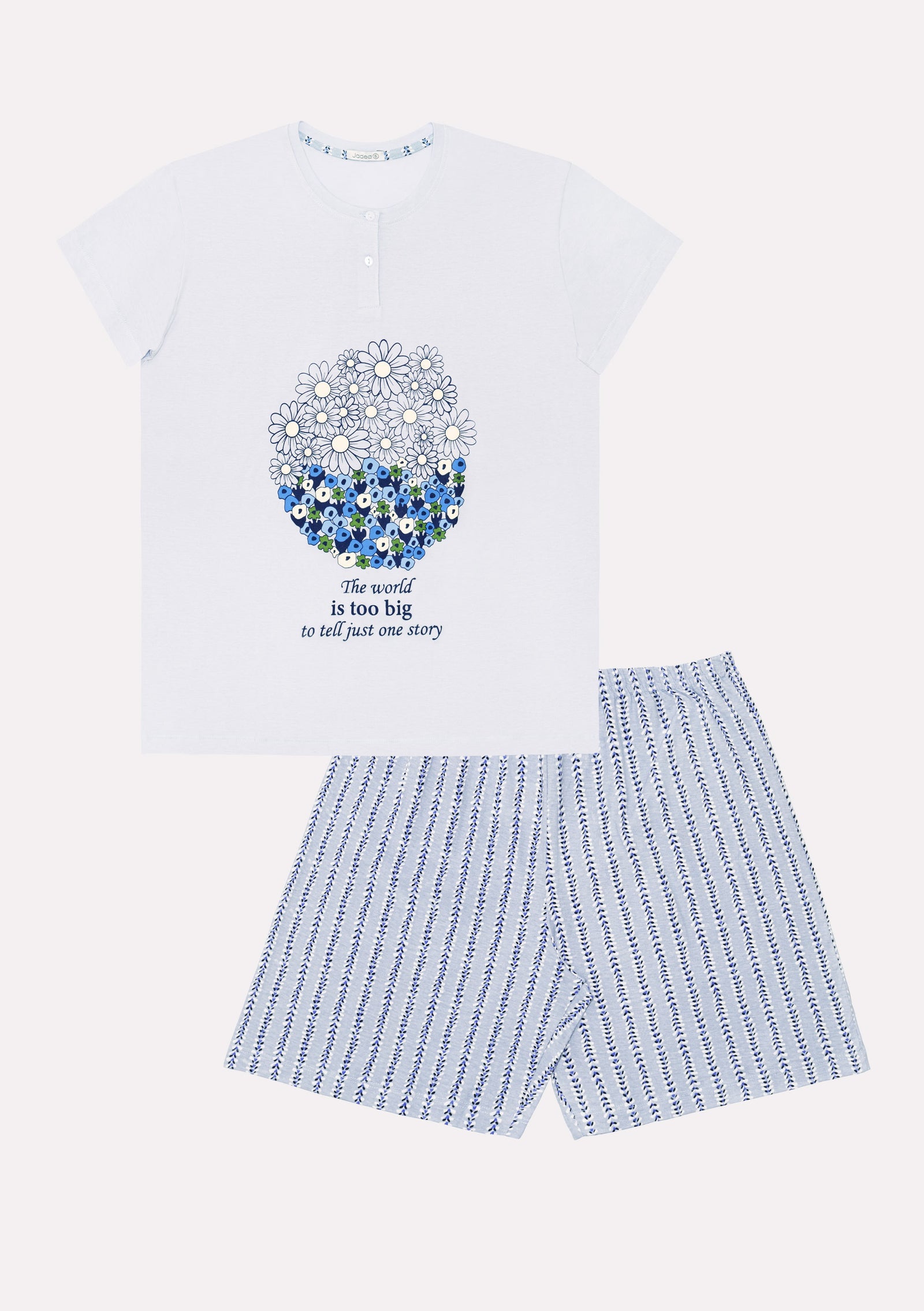 Pigiama a mezza manica in cotone Jadea 3211