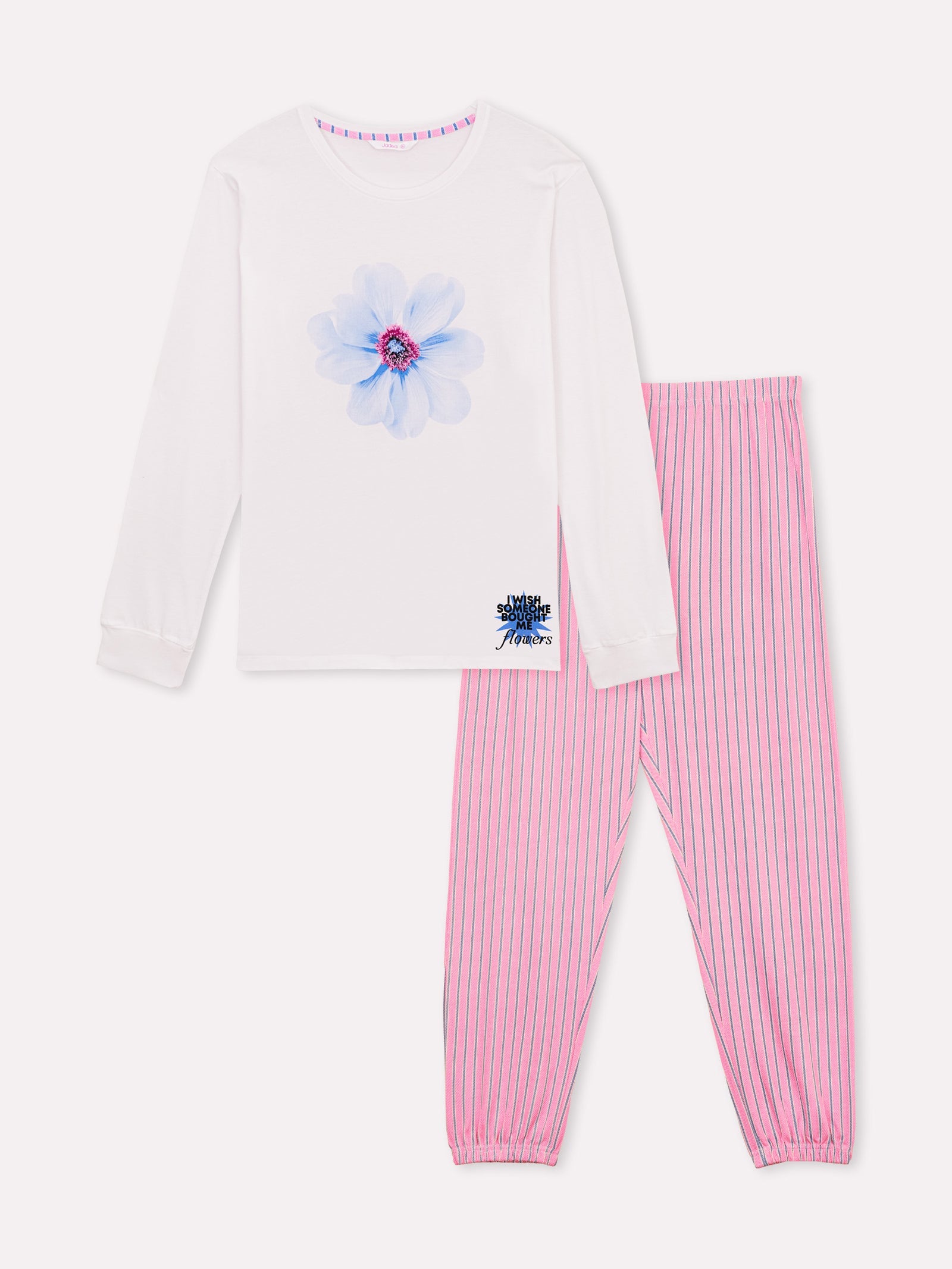 Pigiama lungo da donna in cotone Jadea 3259