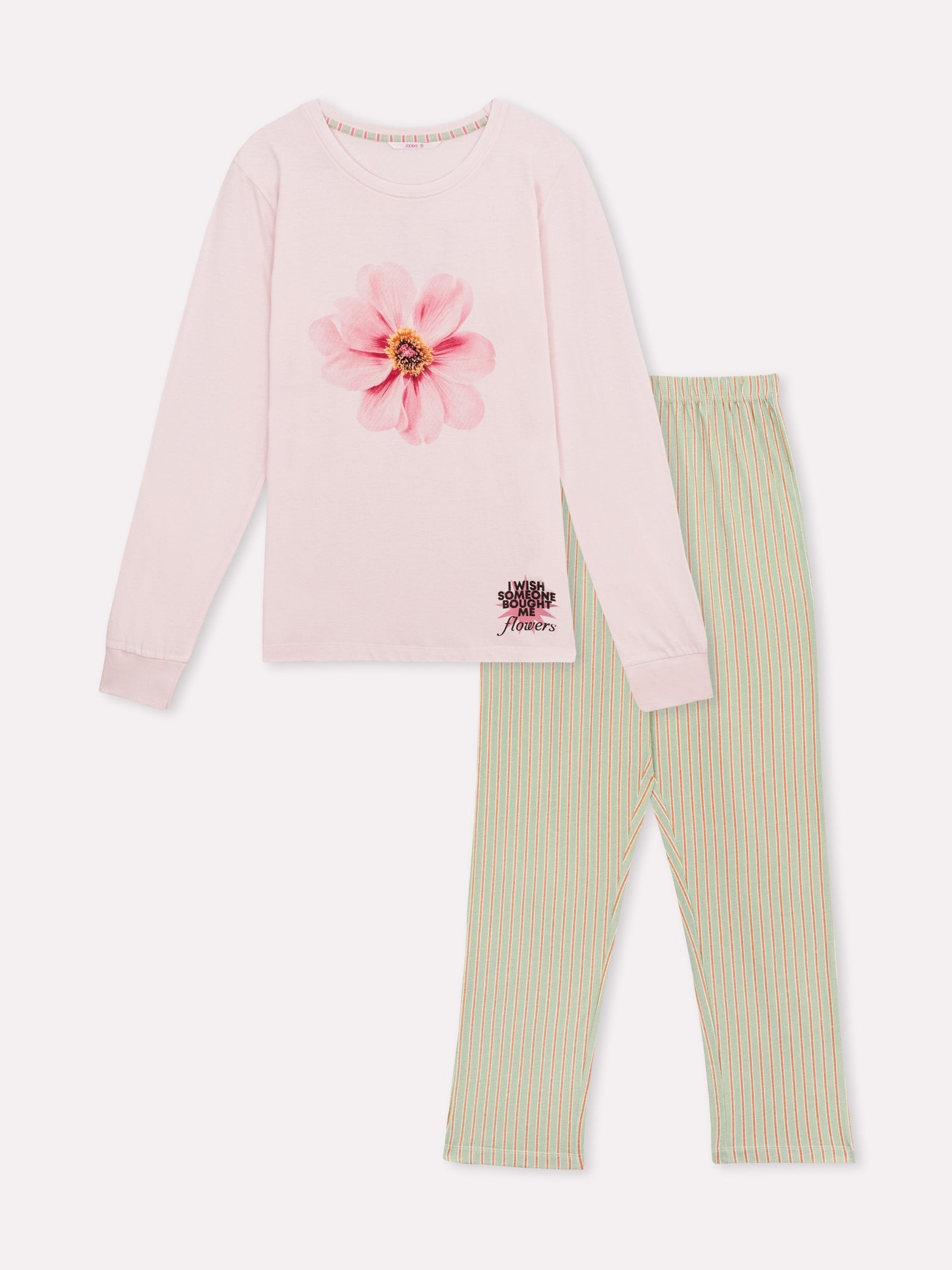 Pigiama lungo da donna in cotone Jadea 3259