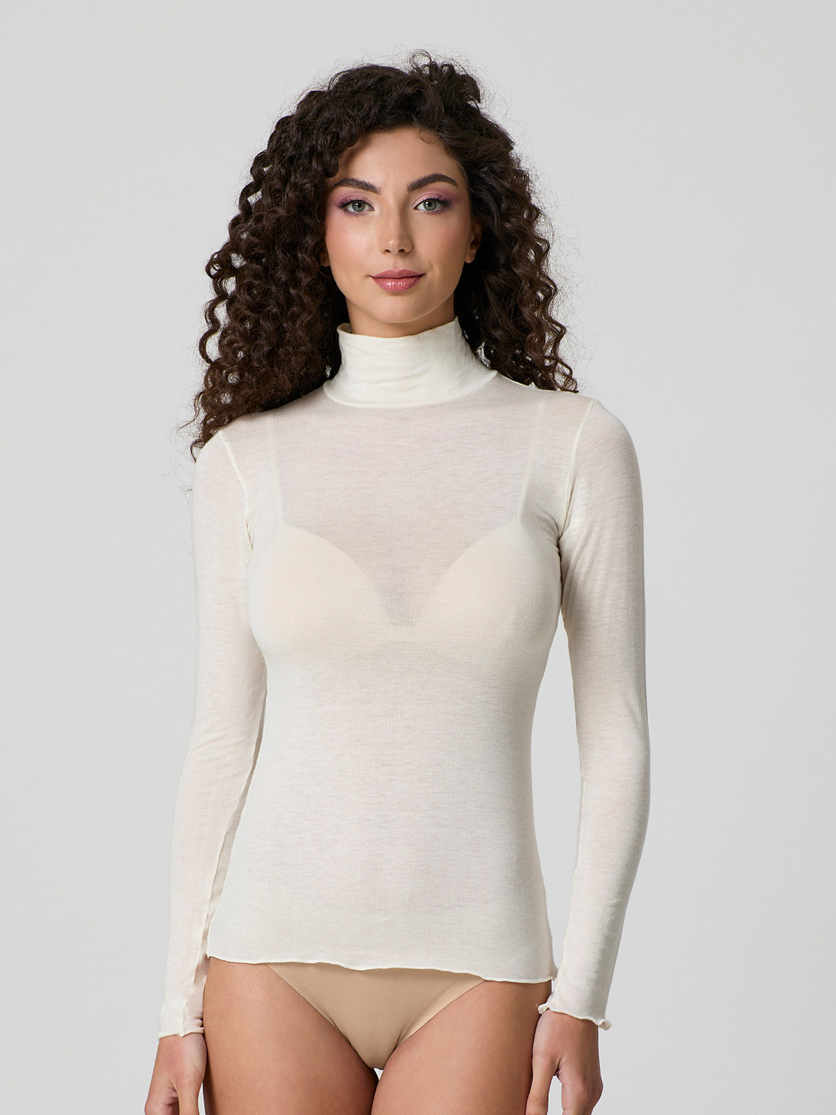 Lupetto a manica lunga in modal e cashmere Jadea 4066