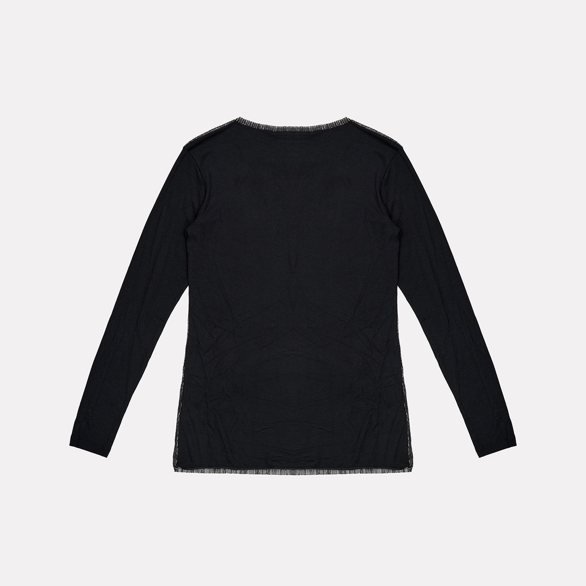 Maglia Maniche Lunghe Trasparente con tessuto laminato Jadea 4685