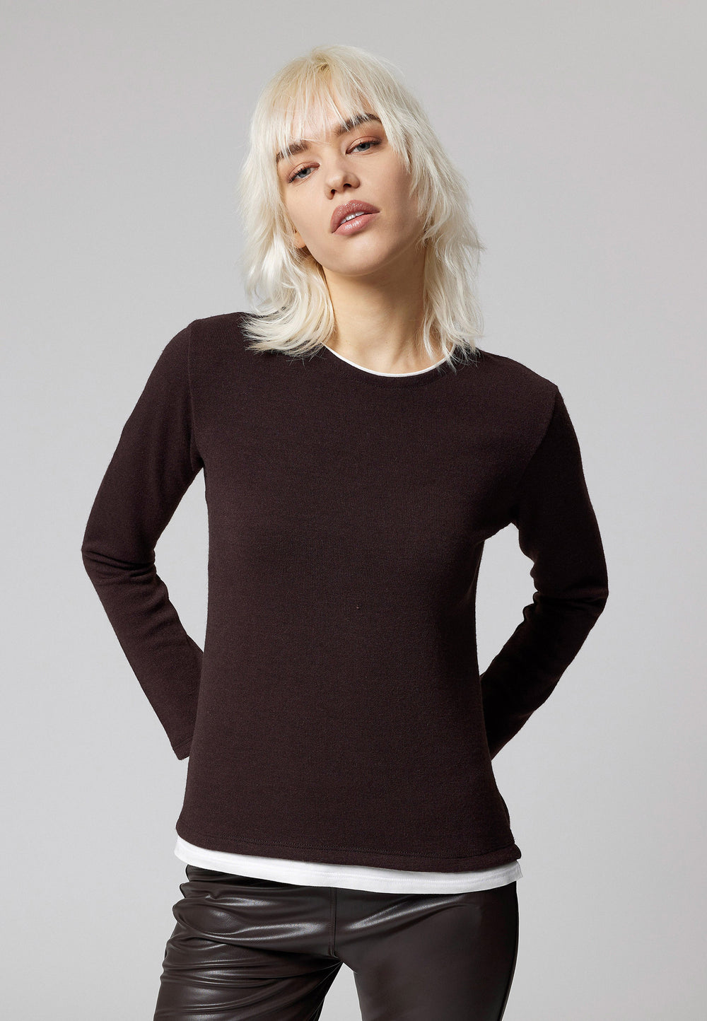 Maglia a manica lunga con inserti a contrasto Jadea 4862