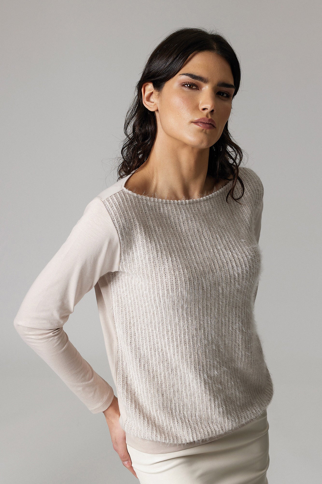 Maglia a manica lungo con scollo a barca Jadea 4863