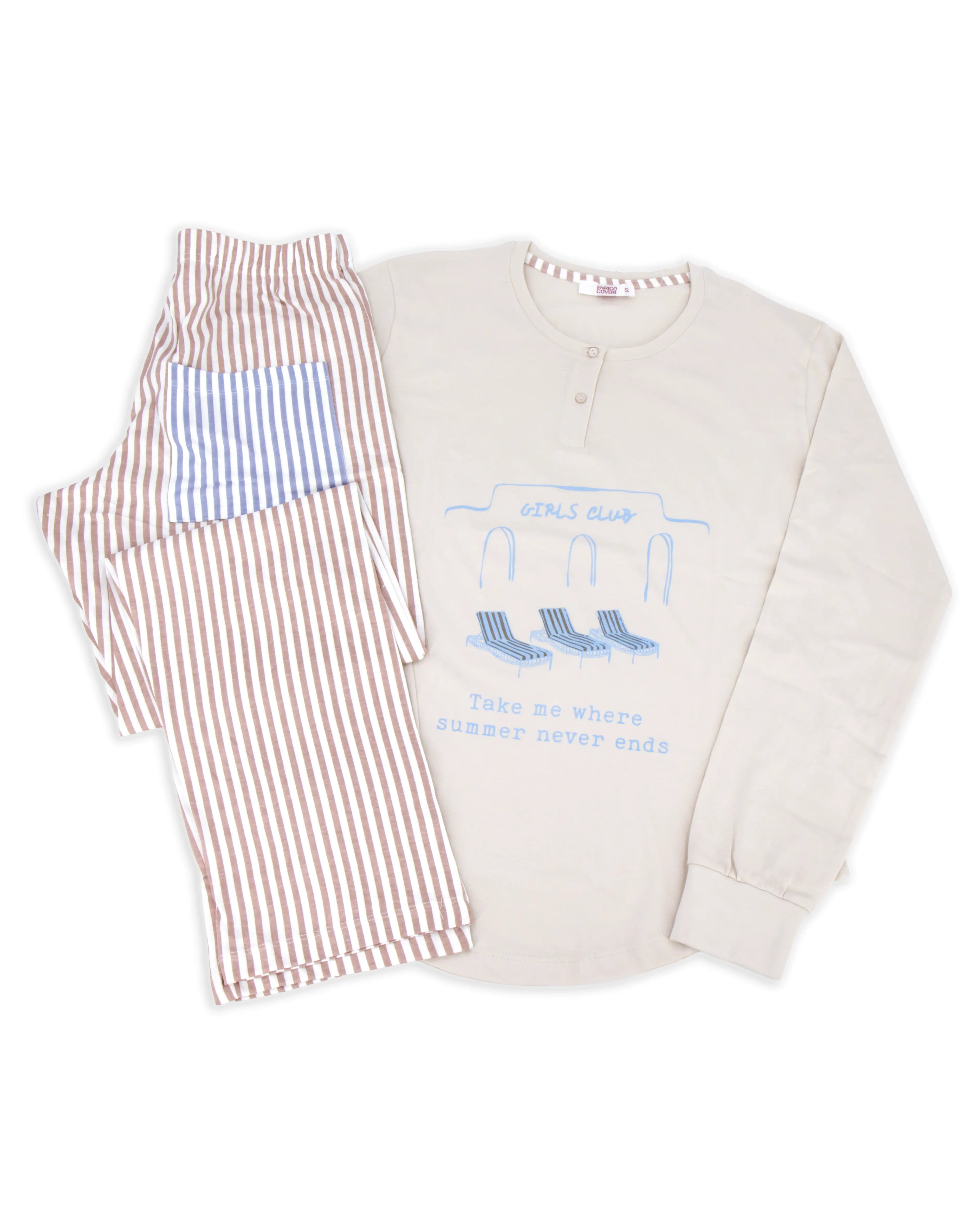 Pigiama da donna in cotone Enrico Coveri EP5354