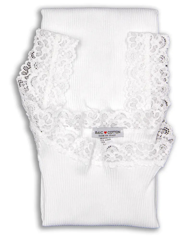 Canottiera a spalla larga in cotone Basic Cotton 602