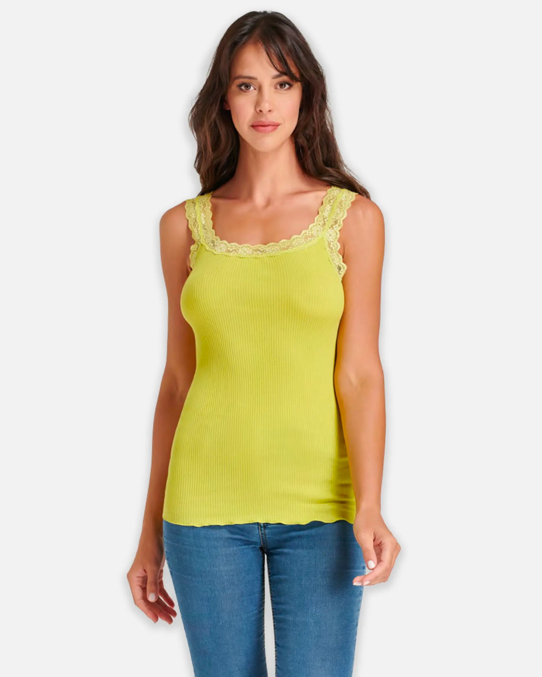 Canottiera a spalla larga in cotone Basic Cotton 602