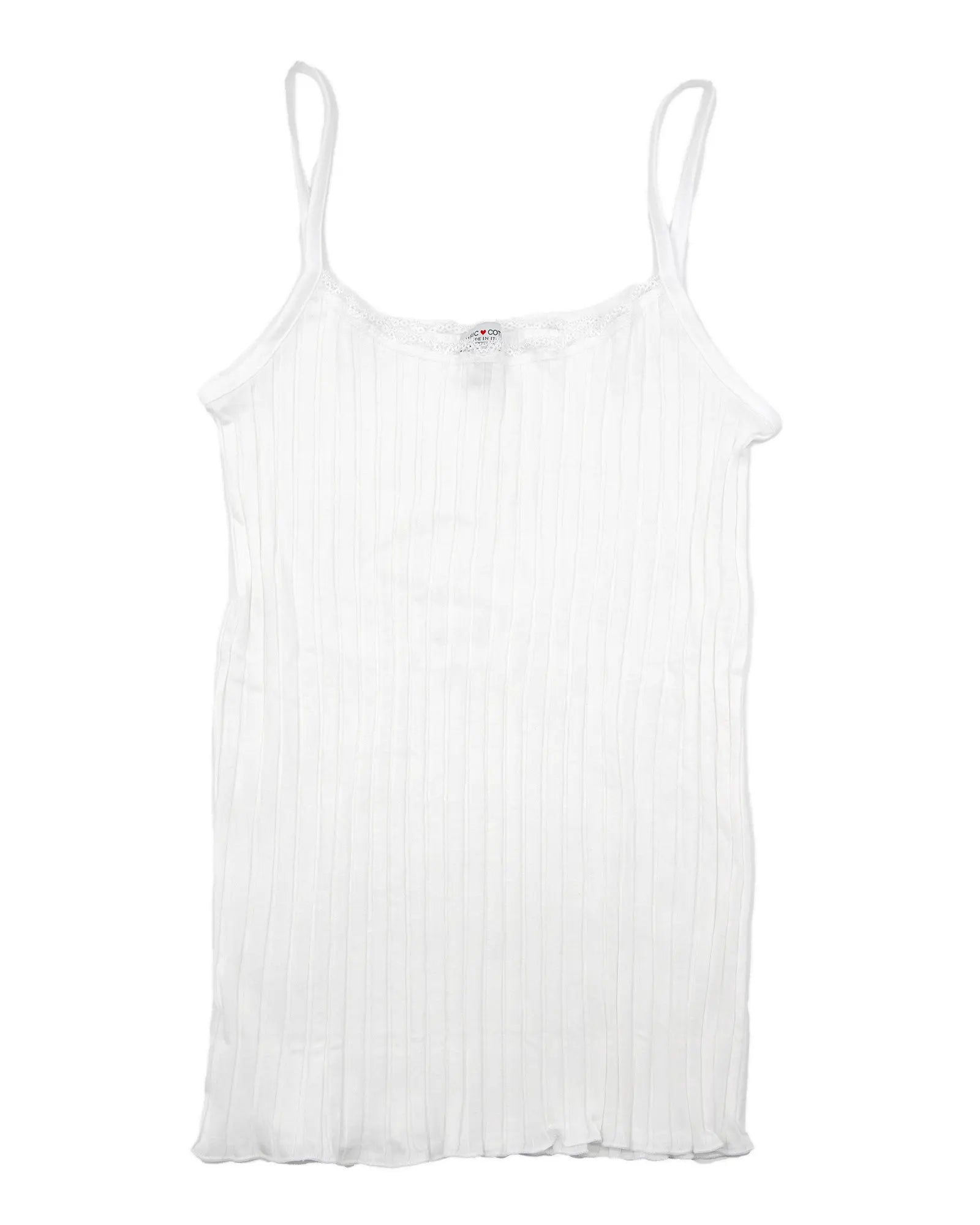 Canottiera a spalla fine in cotone Basic Cotton 6500