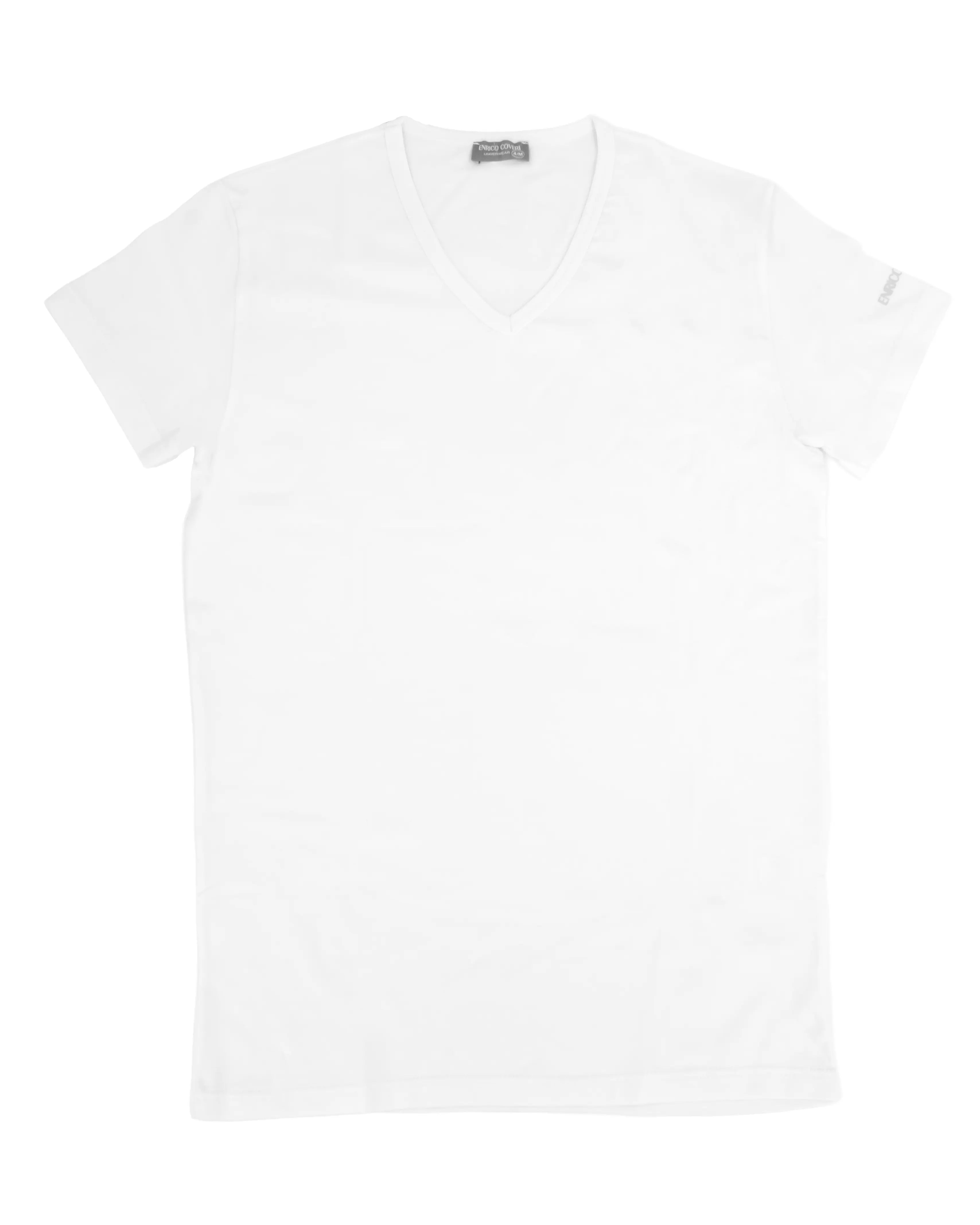 Mezza manica scollo a V in cotone elasticizzato Enrico Coveri ET1001