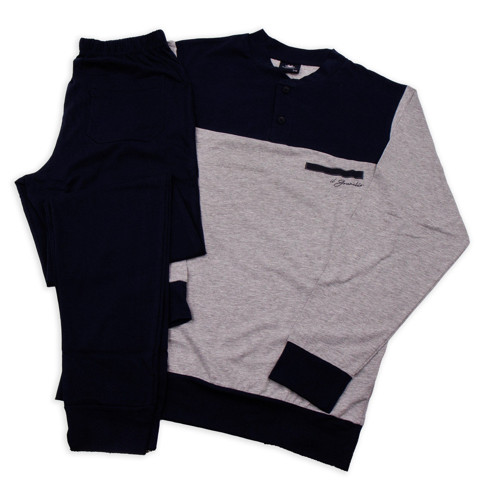 Pigiama da uomo in cotone Il Granchio GP1113