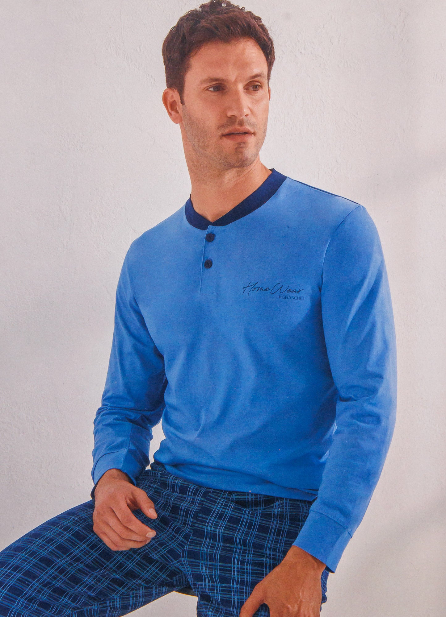 Pigiama da uomo in cotone Il Granchio GP1114