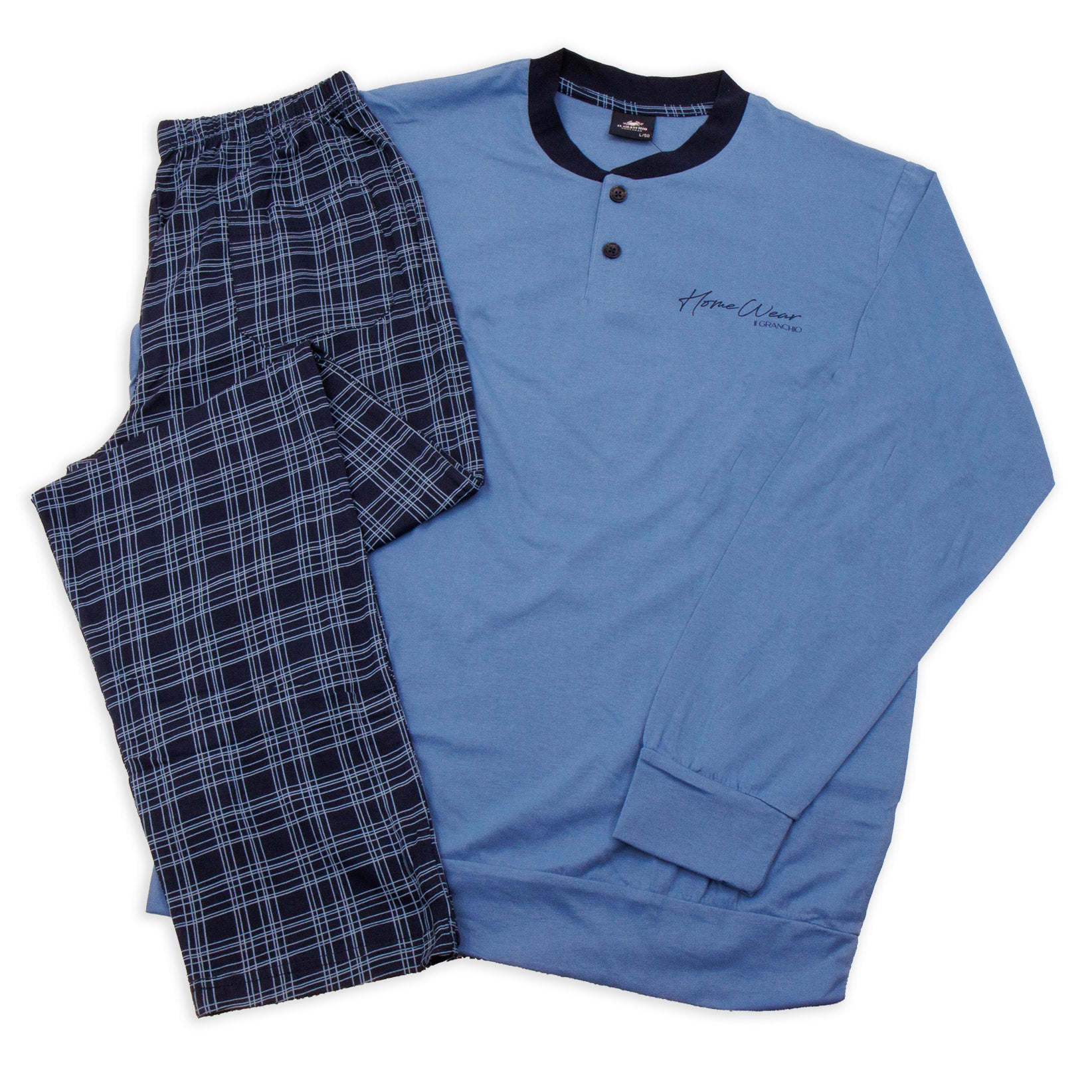 Pigiama da uomo in cotone Il Granchio GP1114