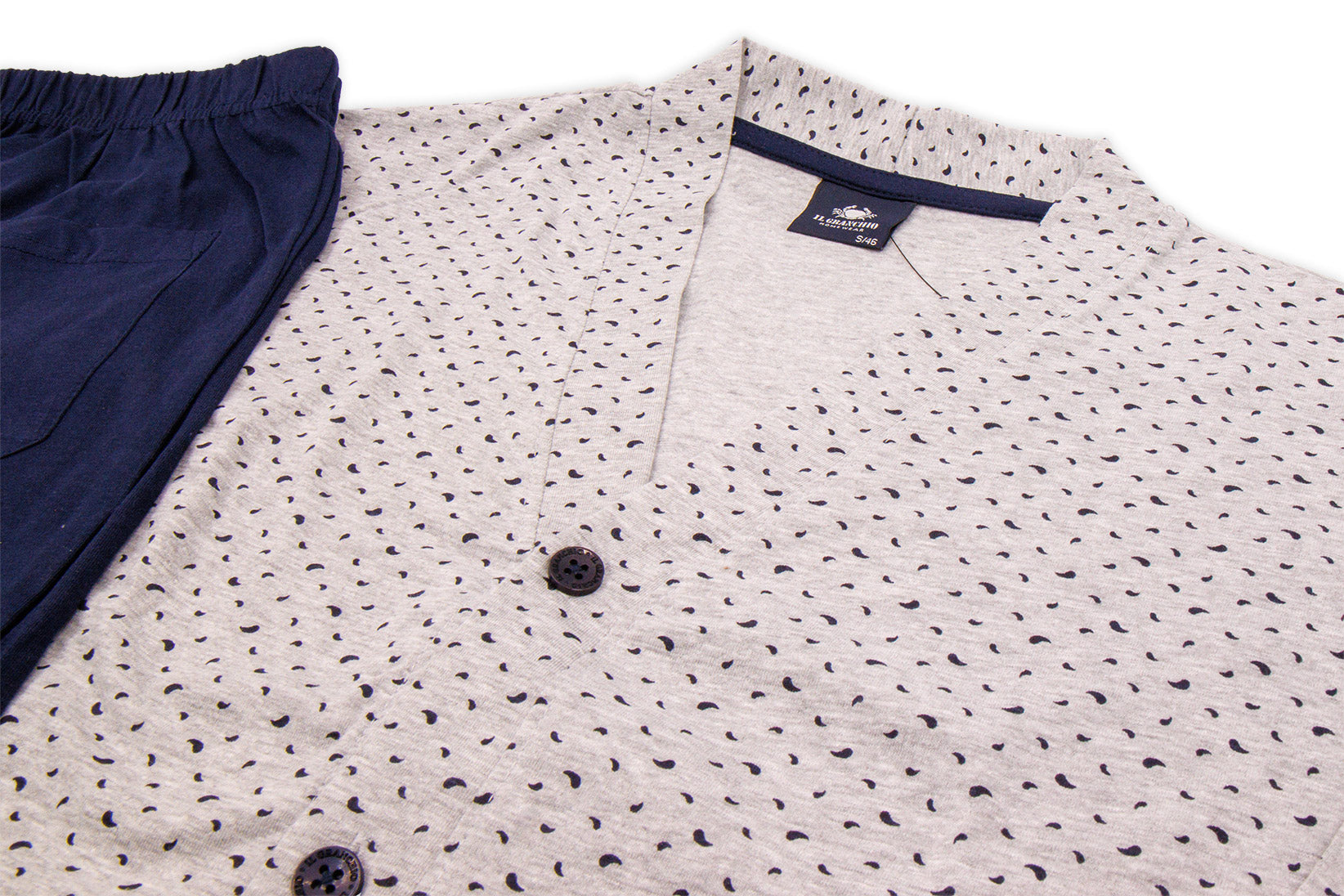 Pigiama da uomo aperto in cotone Il Granchio GP1118/A