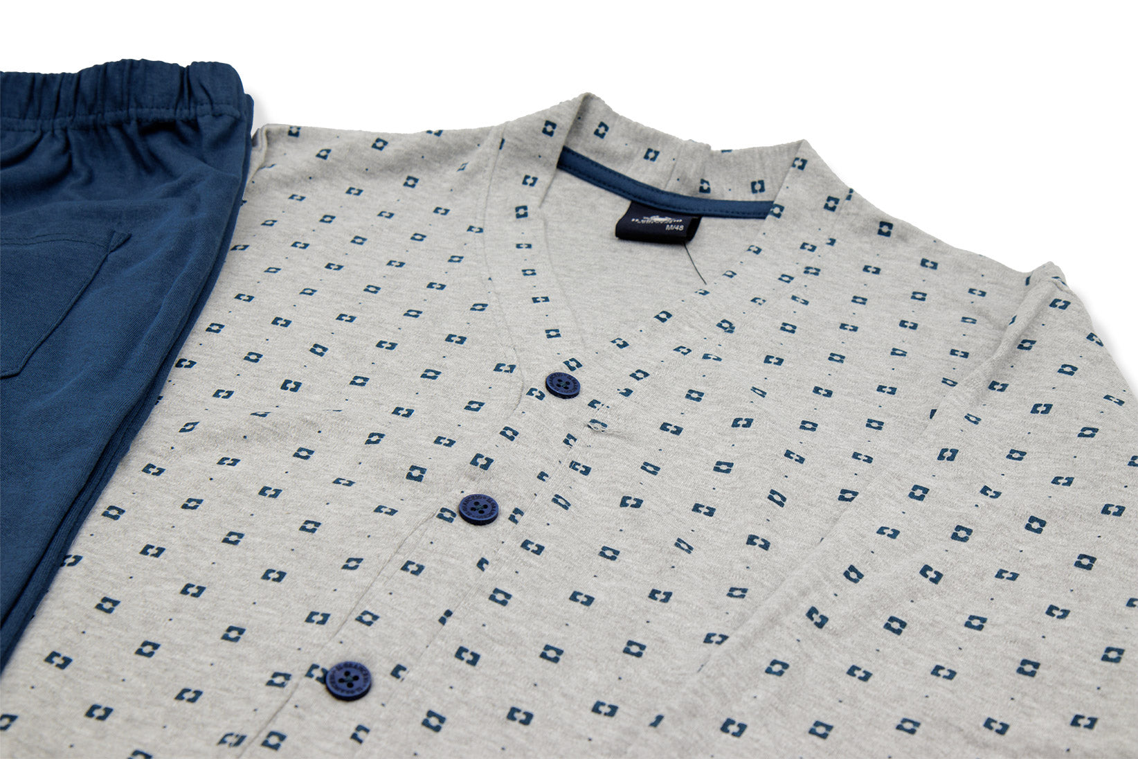 Pigiama aperto in cotone interlock Il Granchio GP2072/A