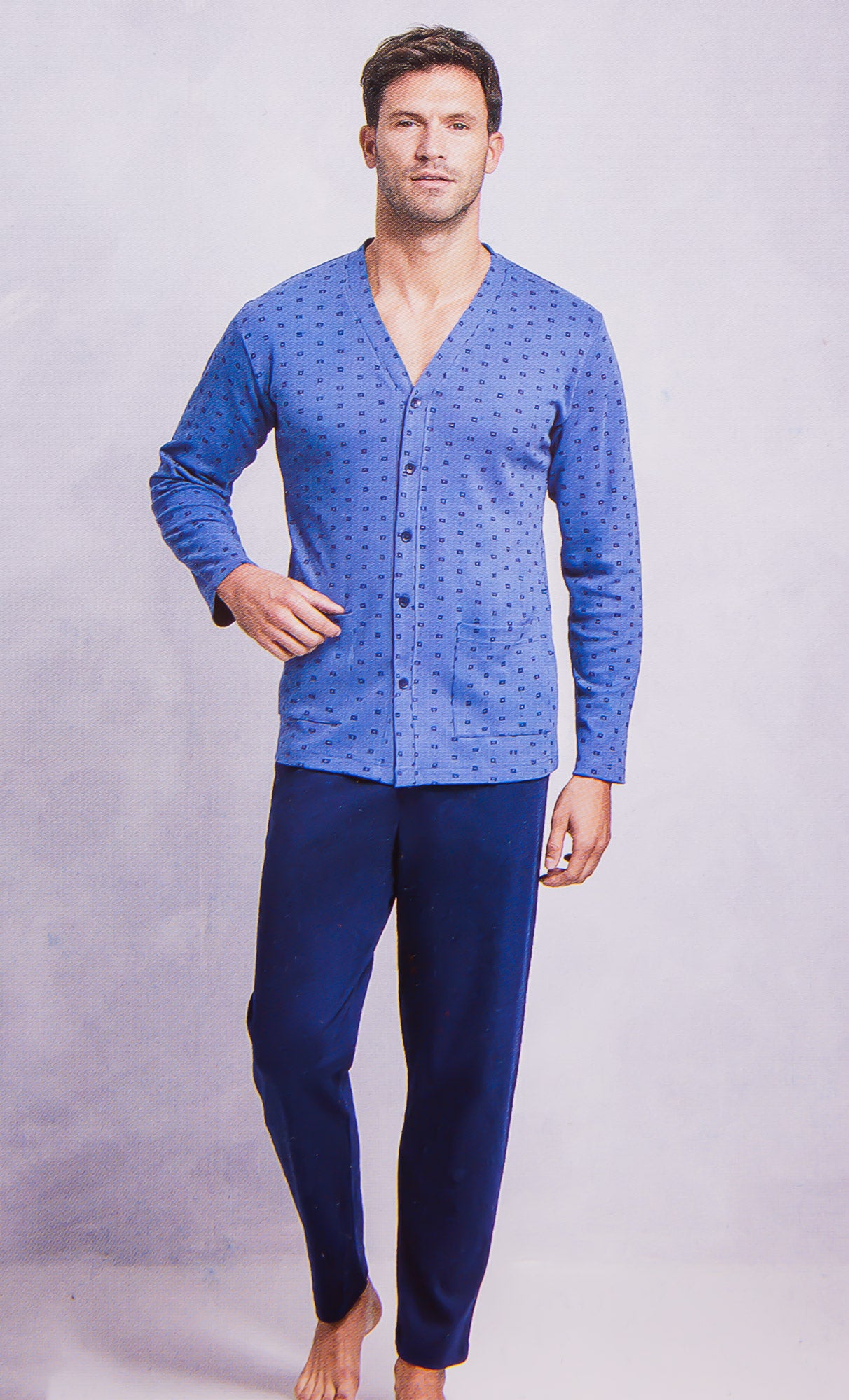 Pigiama aperto in cotone interlock Il Granchio GP2072/A