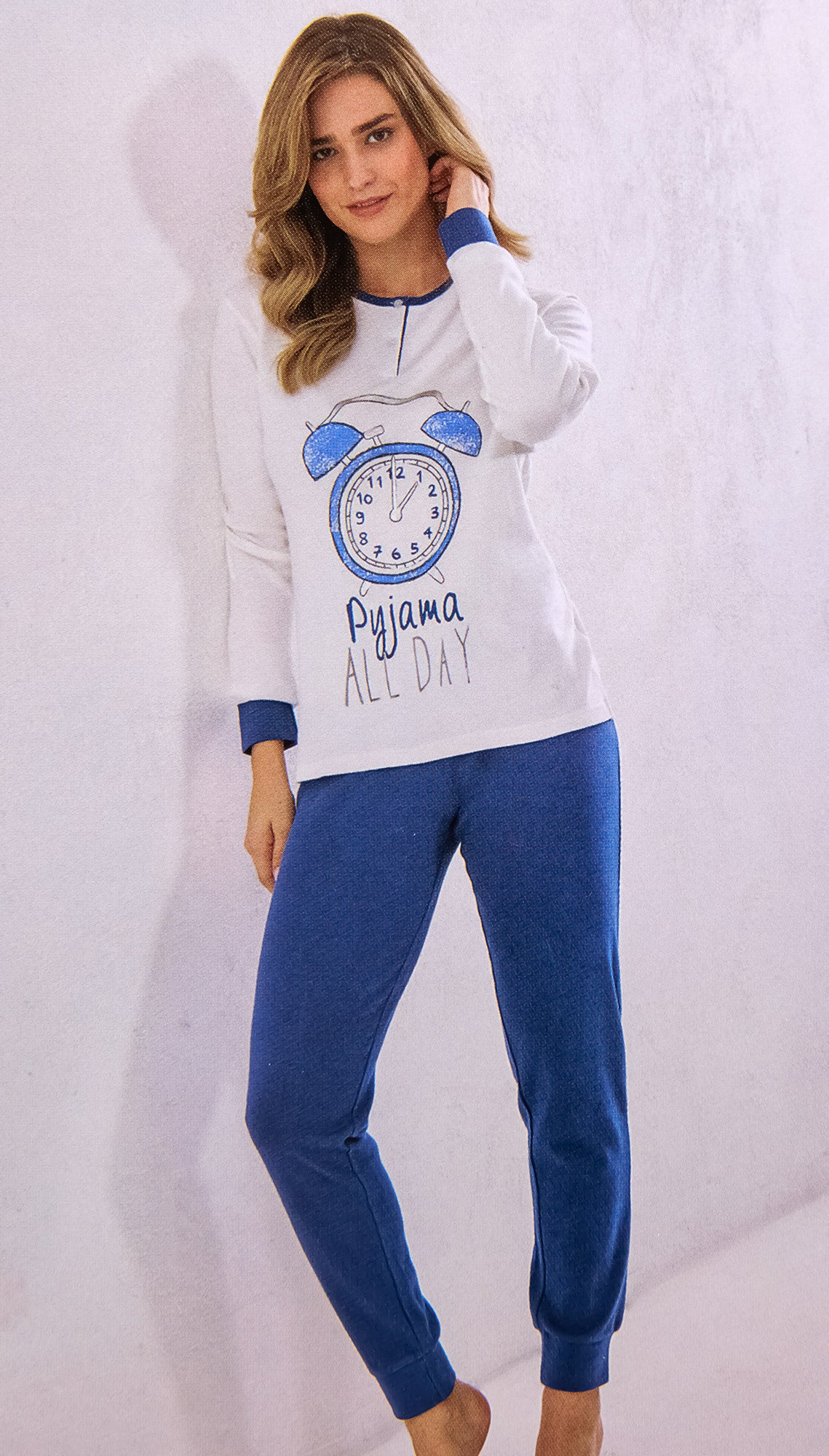 Pigiama da donna in cotone interlock Il Granchio GP6070