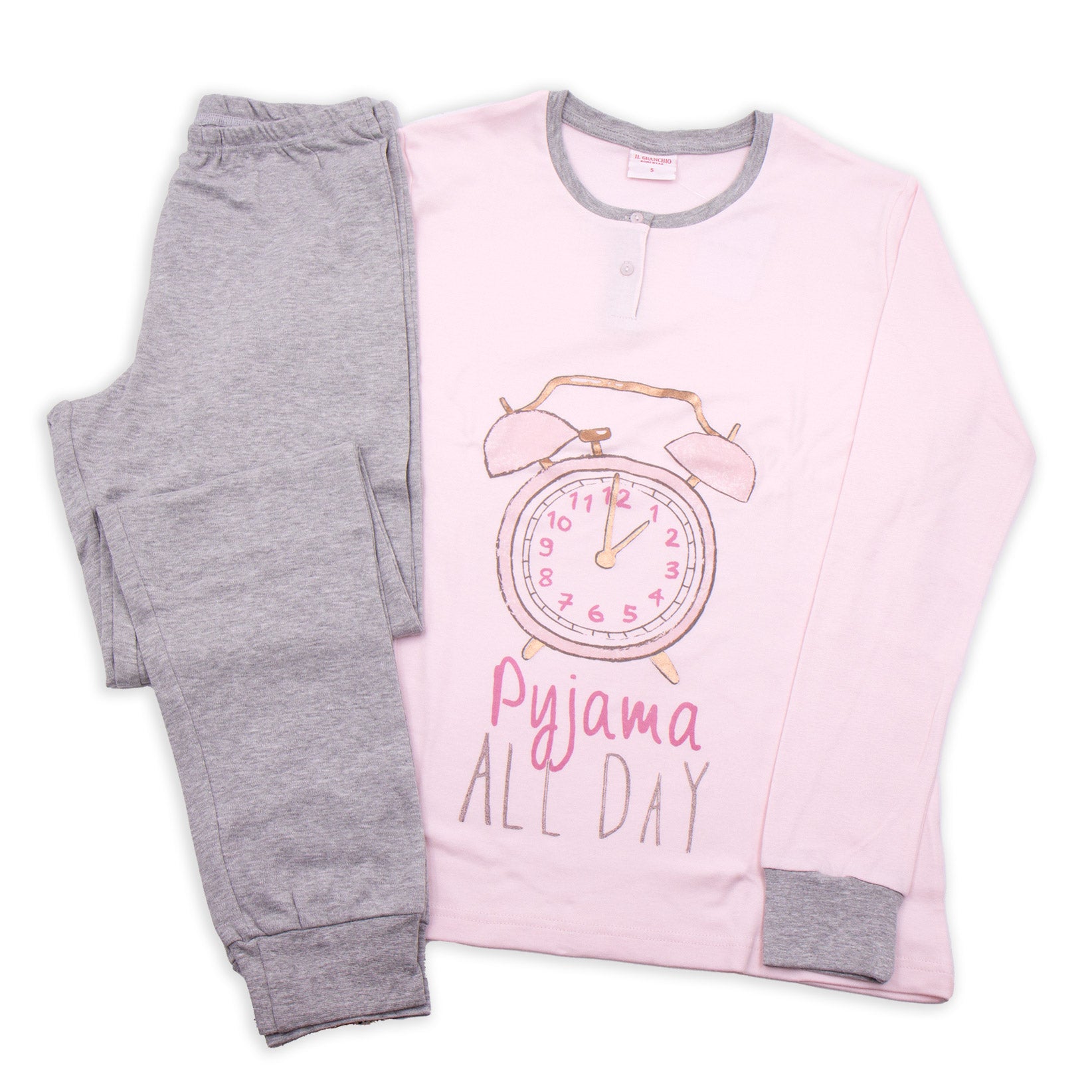 Pigiama da donna in cotone interlock Il Granchio GP6070