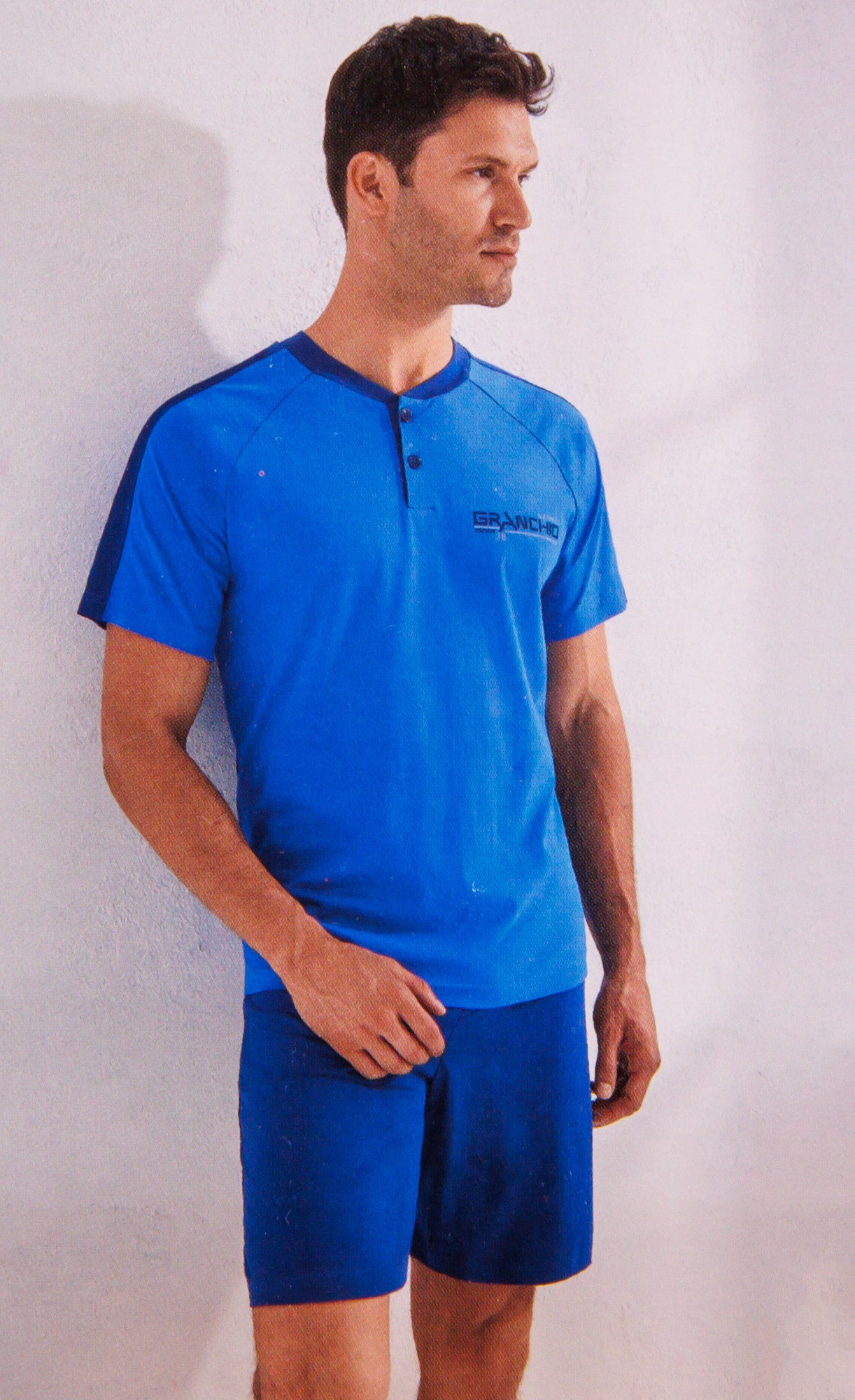 Pigiama corto da uomo in cotone Il Granchio GP1121