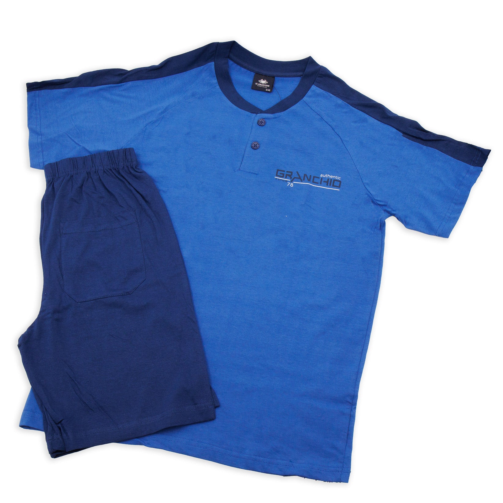 Pigiama corto da uomo in cotone Il Granchio GP1121