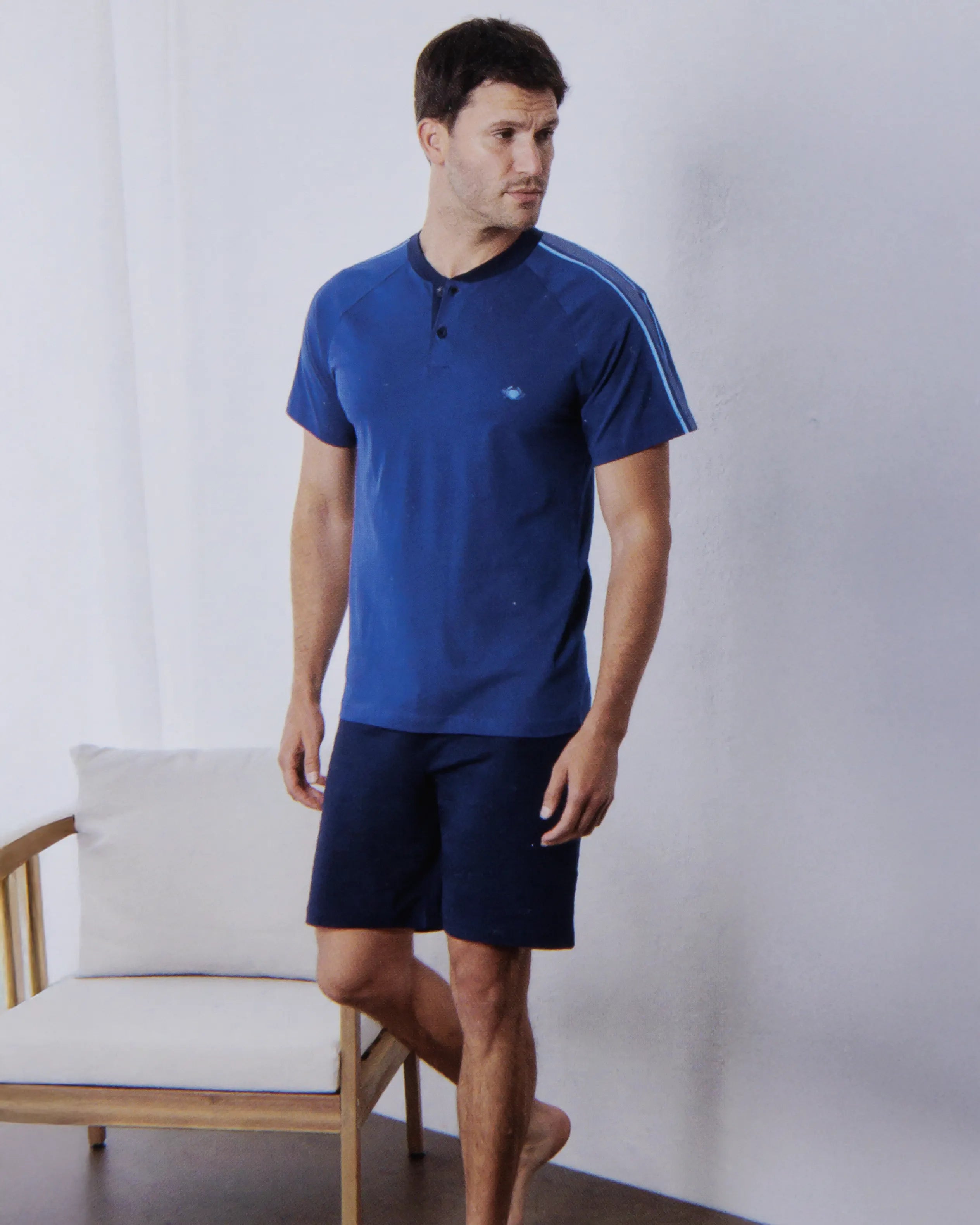 Pigiama corto da uomo in cotone Il Granchio GP1157