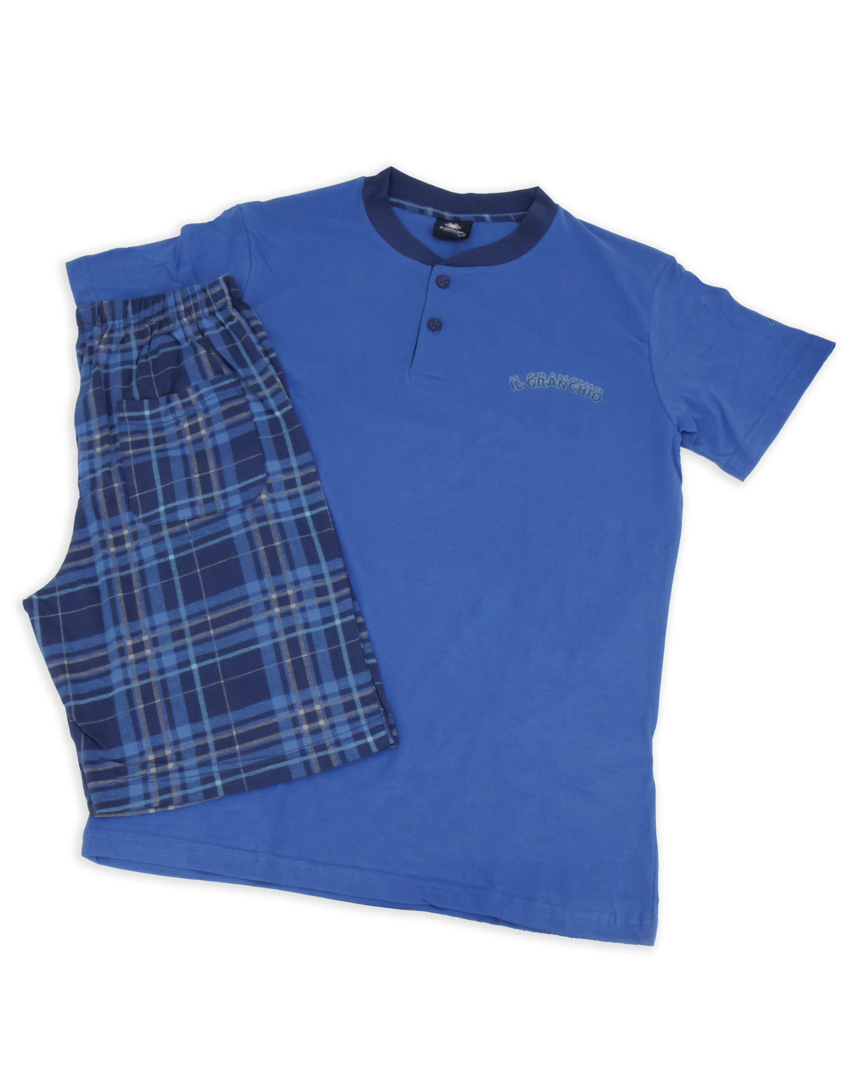 Pigiama corto da uomo in cotone Il Granchio GP1159