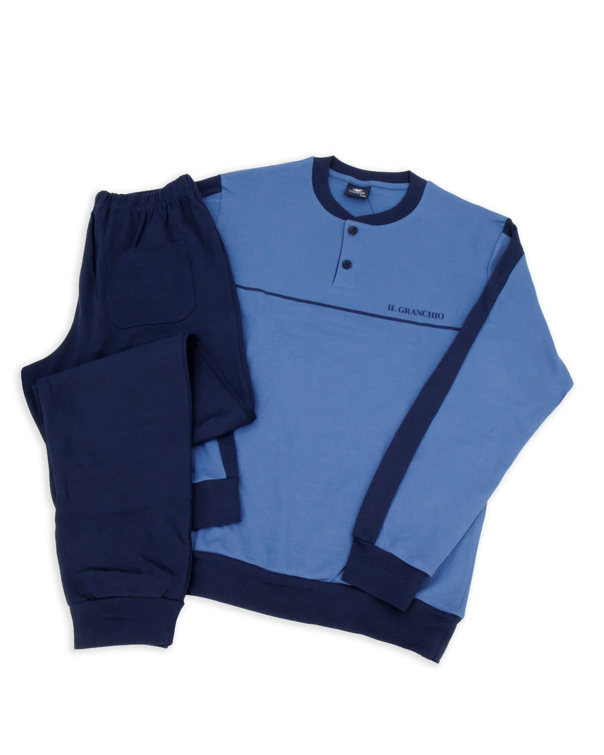Pigiama da uomo in cotone interlock Il Granchio GP2119