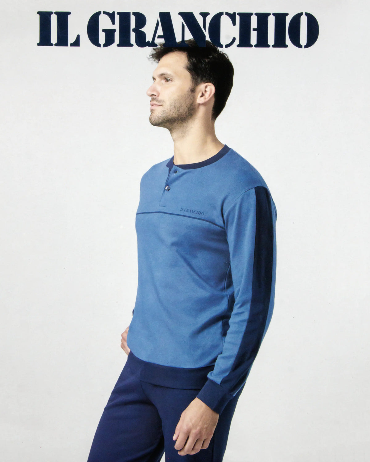 Pigiama da uomo in cotone interlock Il Granchio GP2119