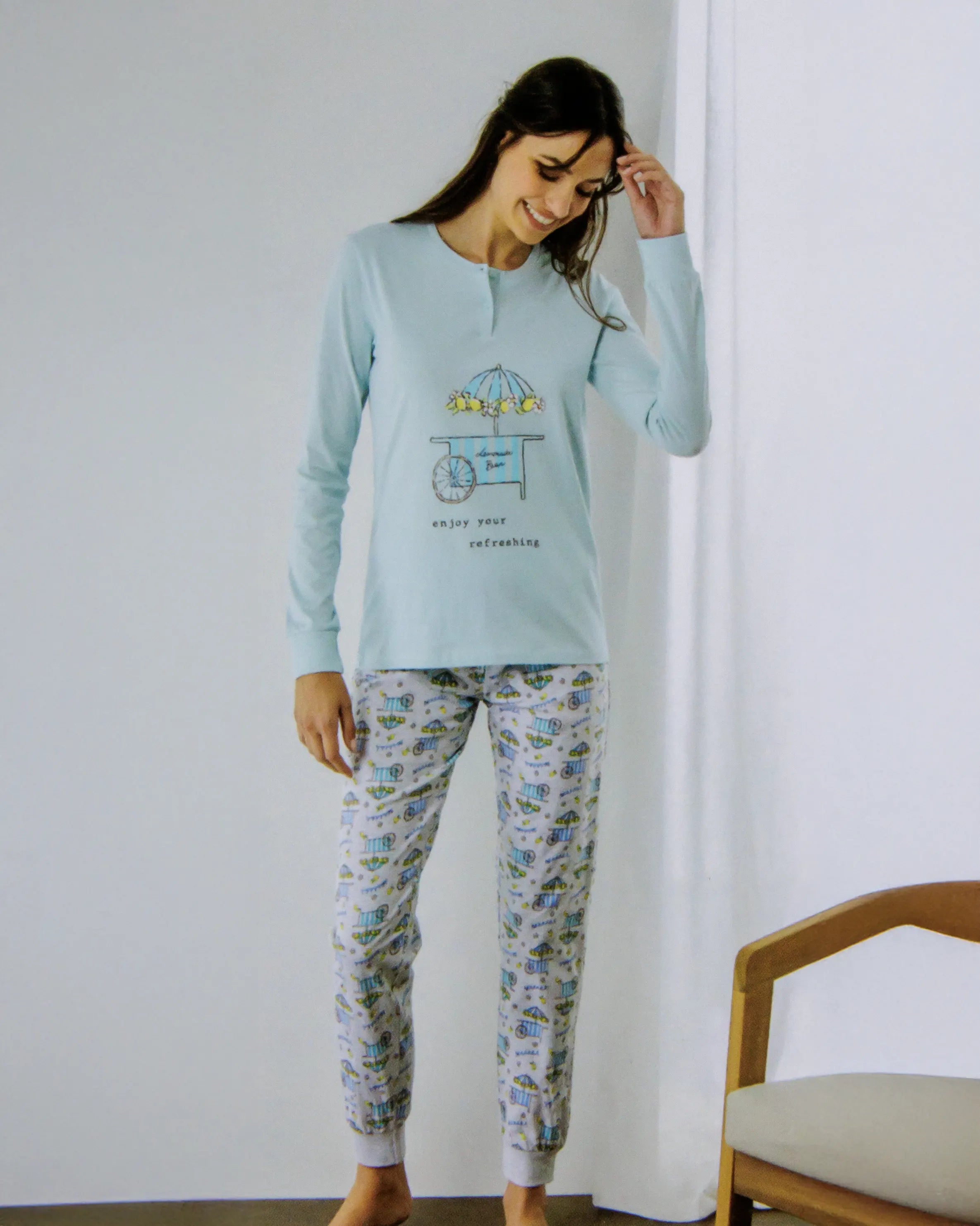 Pigiama da donna in cotone Il Granchio GP5116