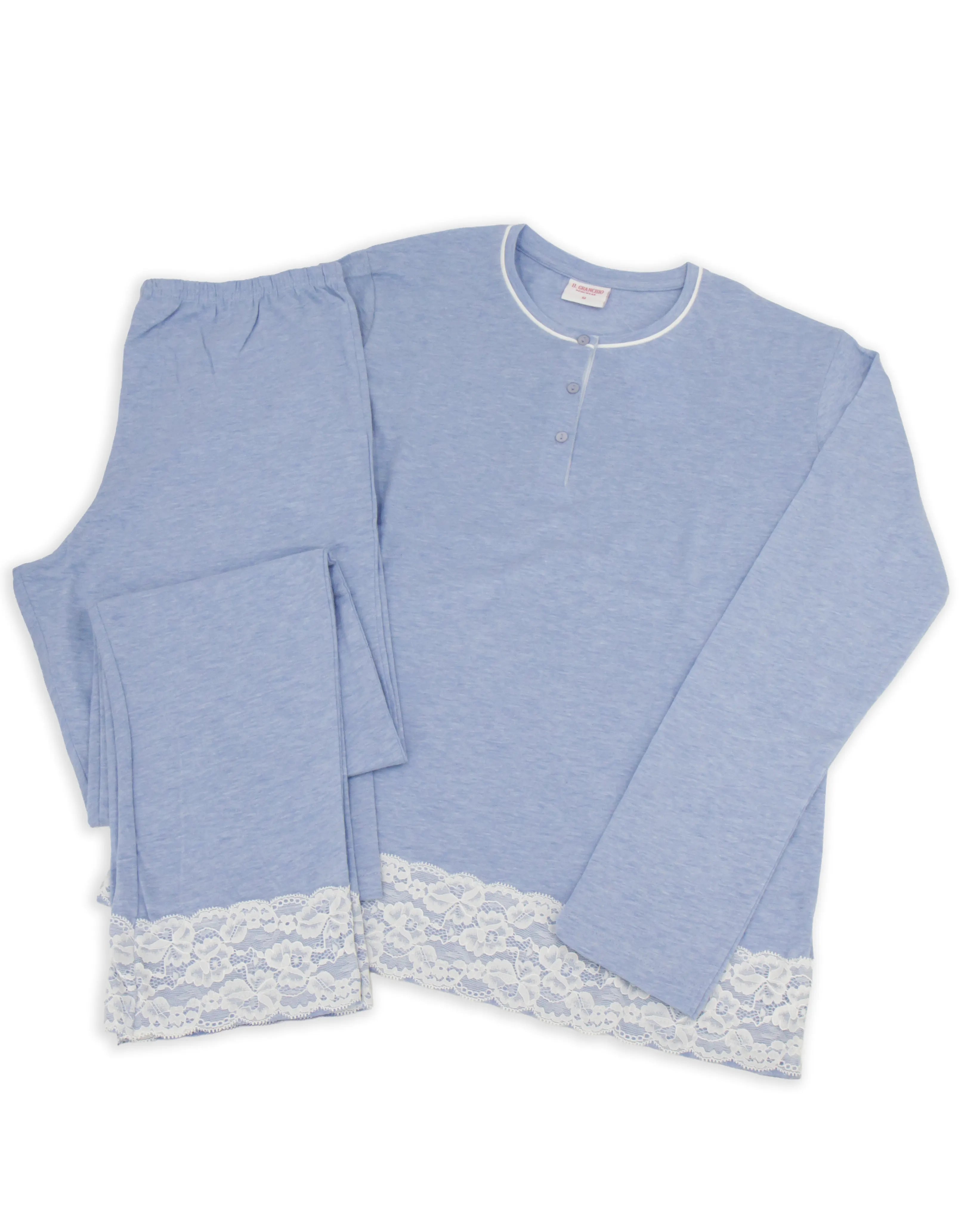 Pigiama da donna manica lunga in cotone Il Granchio GP5125