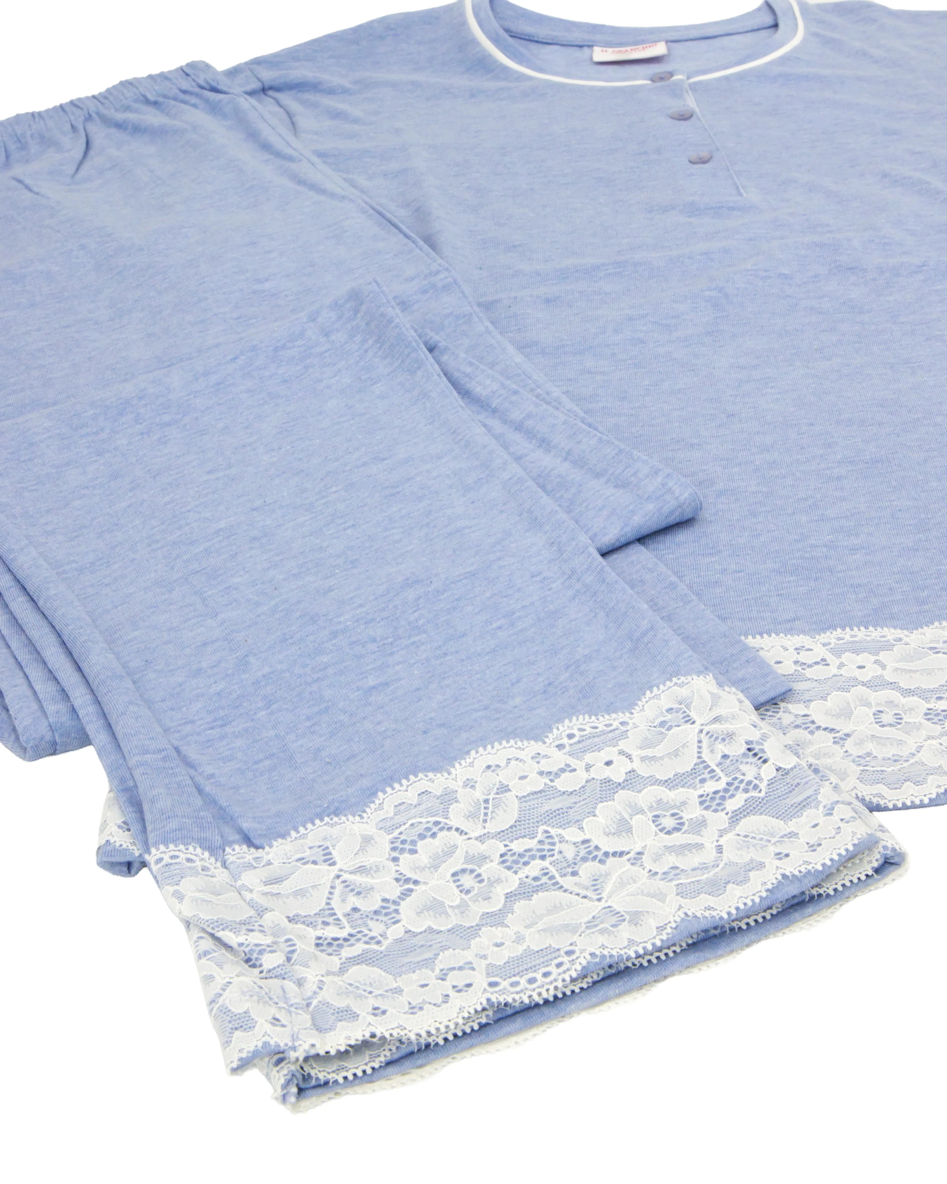 Pigiama da donna manica lunga in cotone Il Granchio GP5125