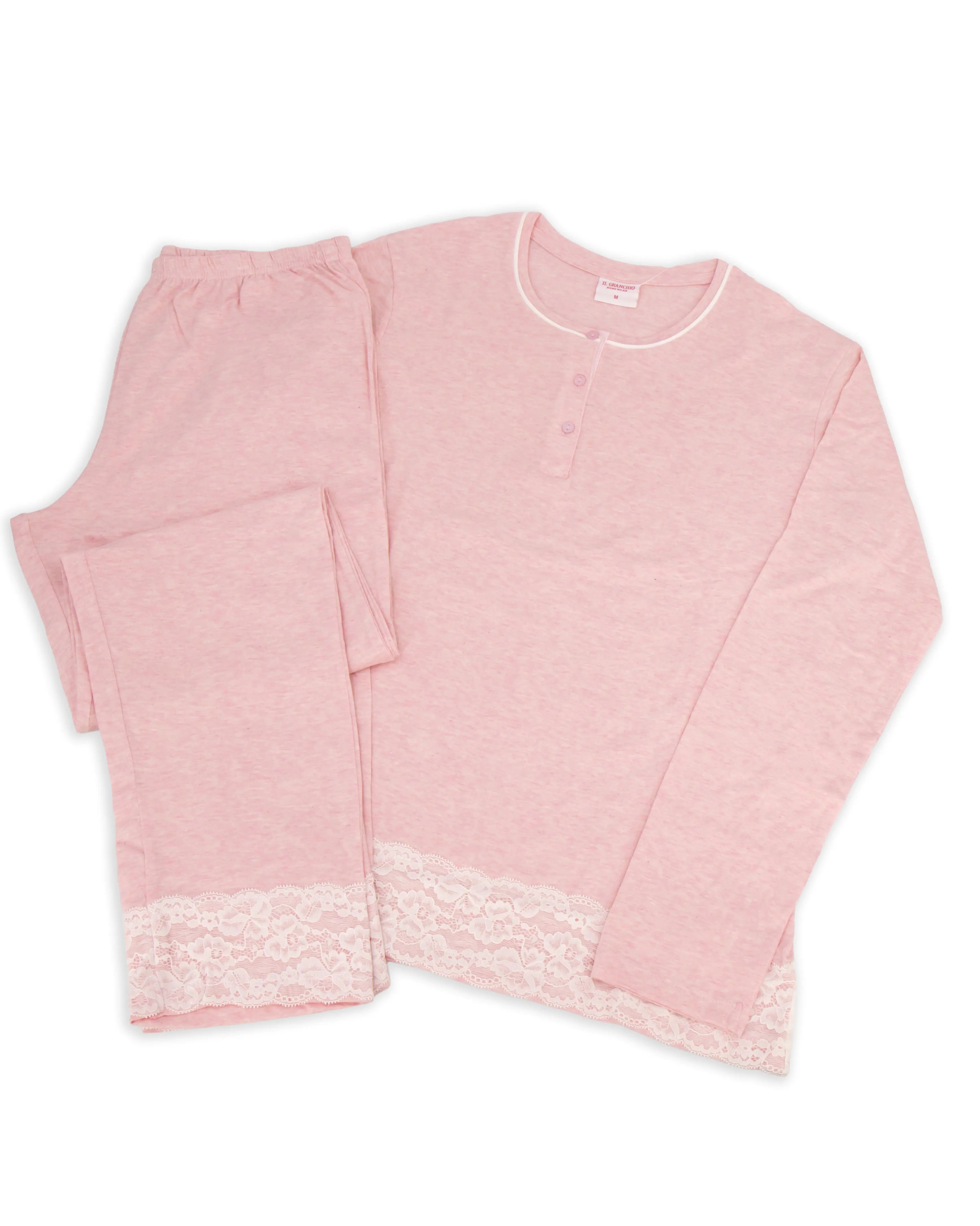 Pigiama da donna manica lunga in cotone Il Granchio GP5125