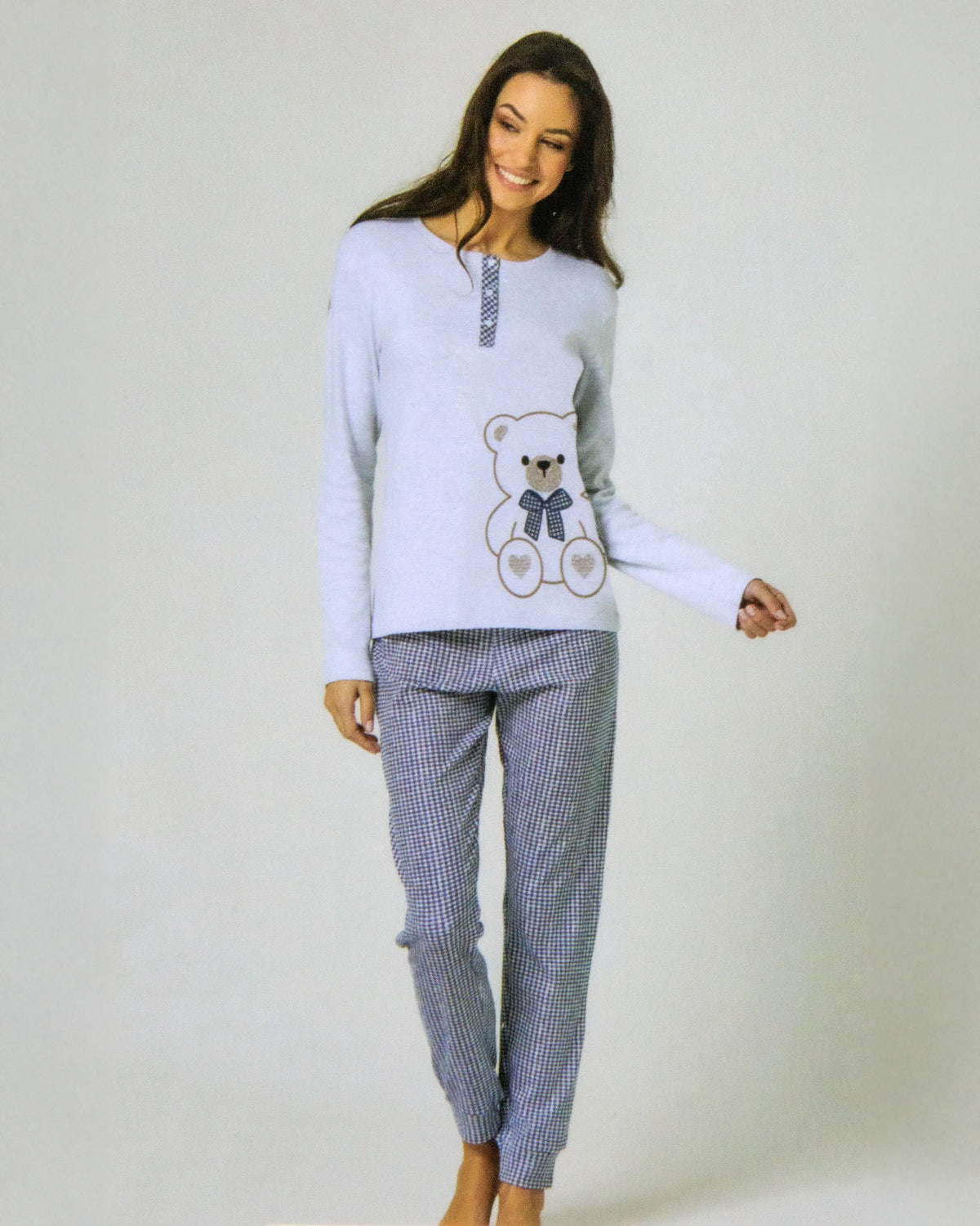 Pigiama da donna in cotone interlock Il Granchio GP6133