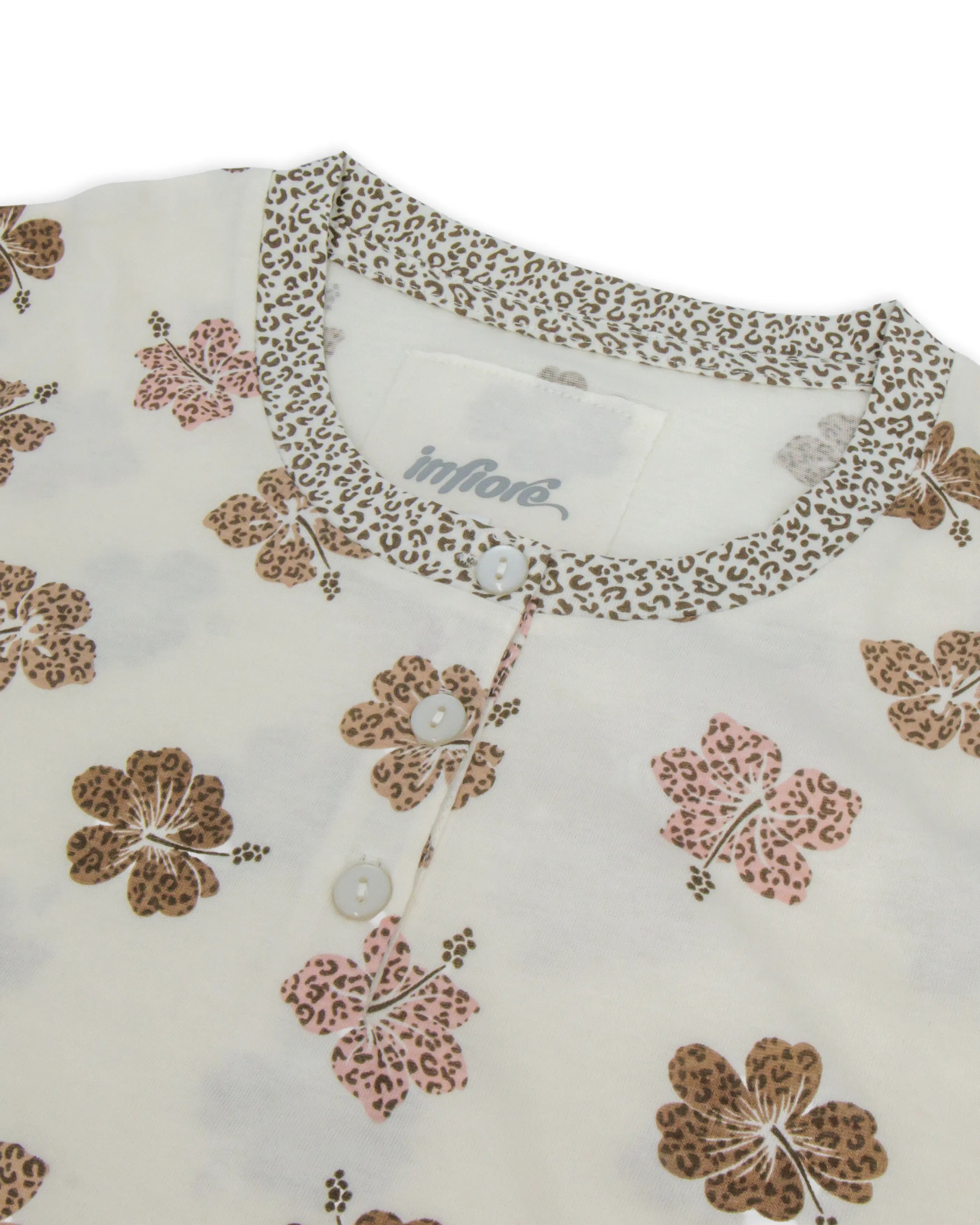 Pigiama corto da donna in cotone Infiore 65.4143