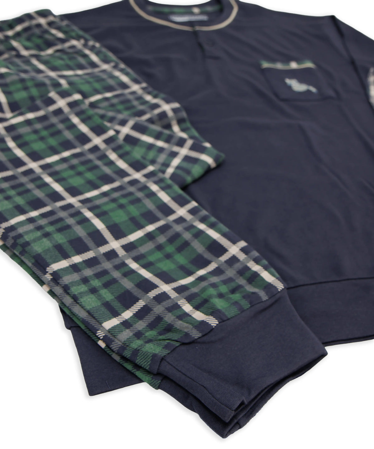 Pigiama lungo da uomo in cotone interlock Infiore 75.4688