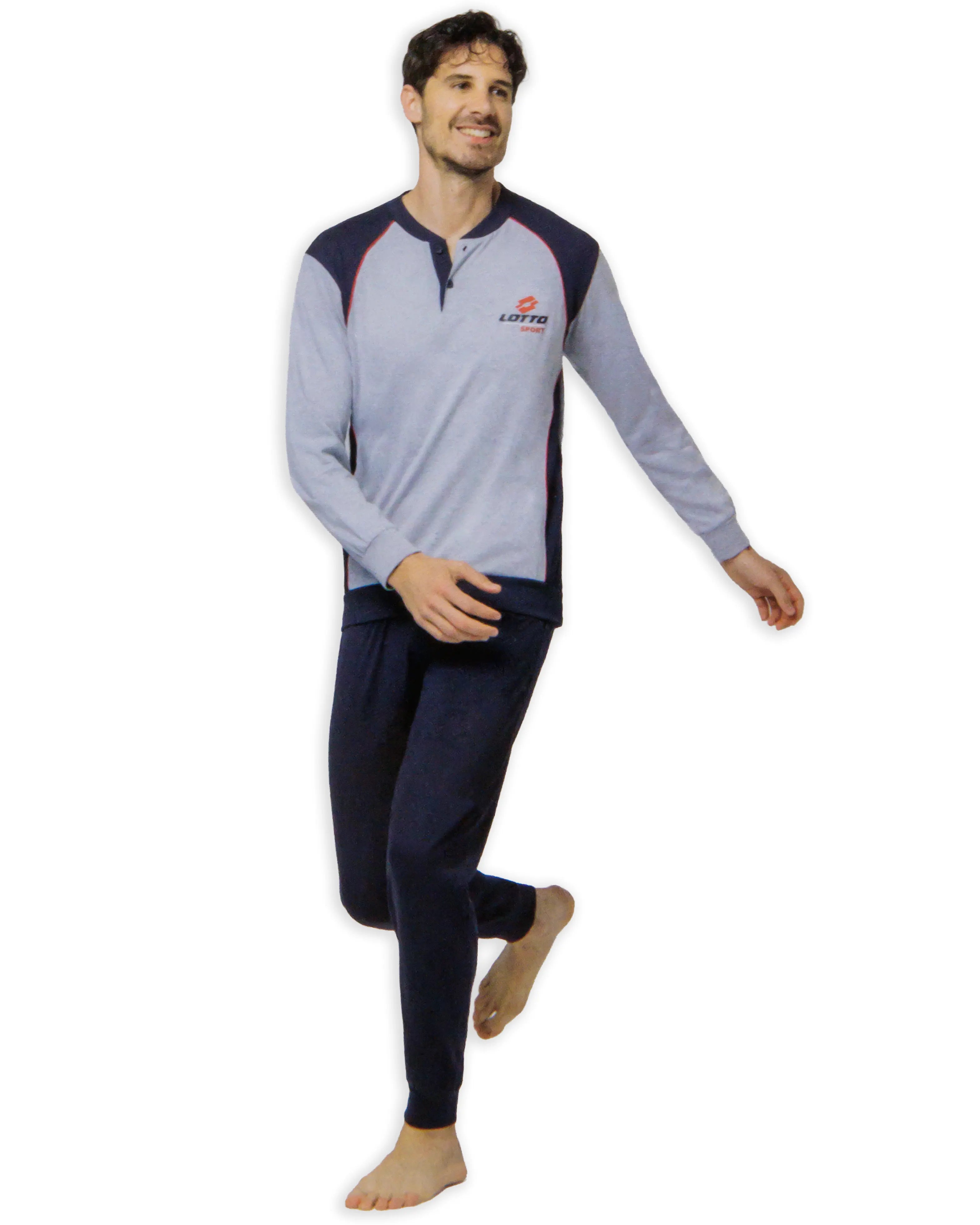 Pigiama Lungo da Uomo in cotone Lotto LP1219