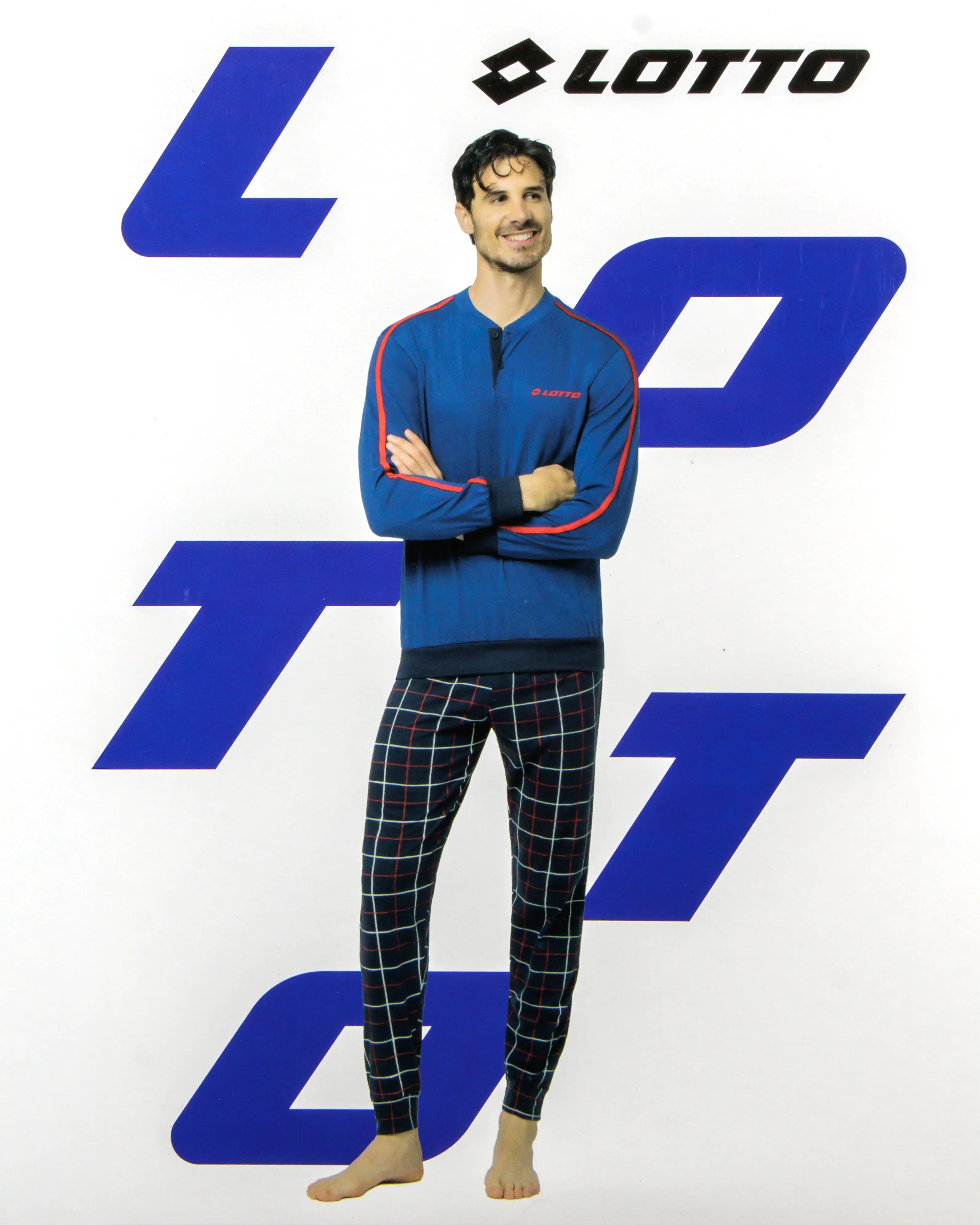 Pigiama Lungo da Uomo in cotone Lotto LP1227