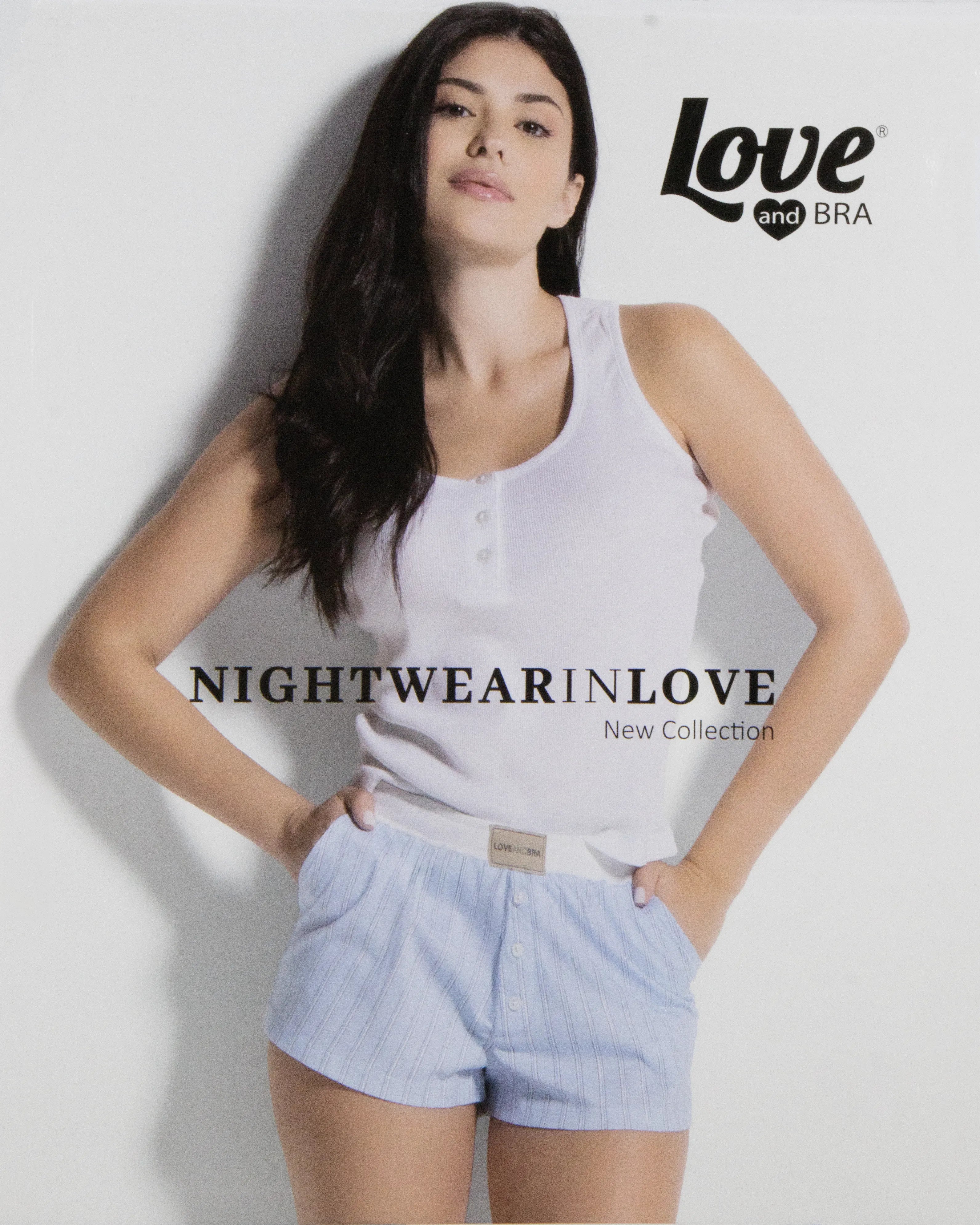 Pigiama corto da donna in cotone Love and Bra 104498
