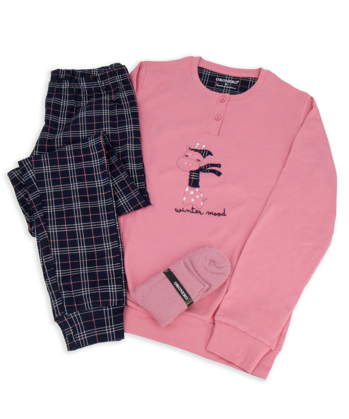 Pigiama da donna in cotone interlock Oronero OD685