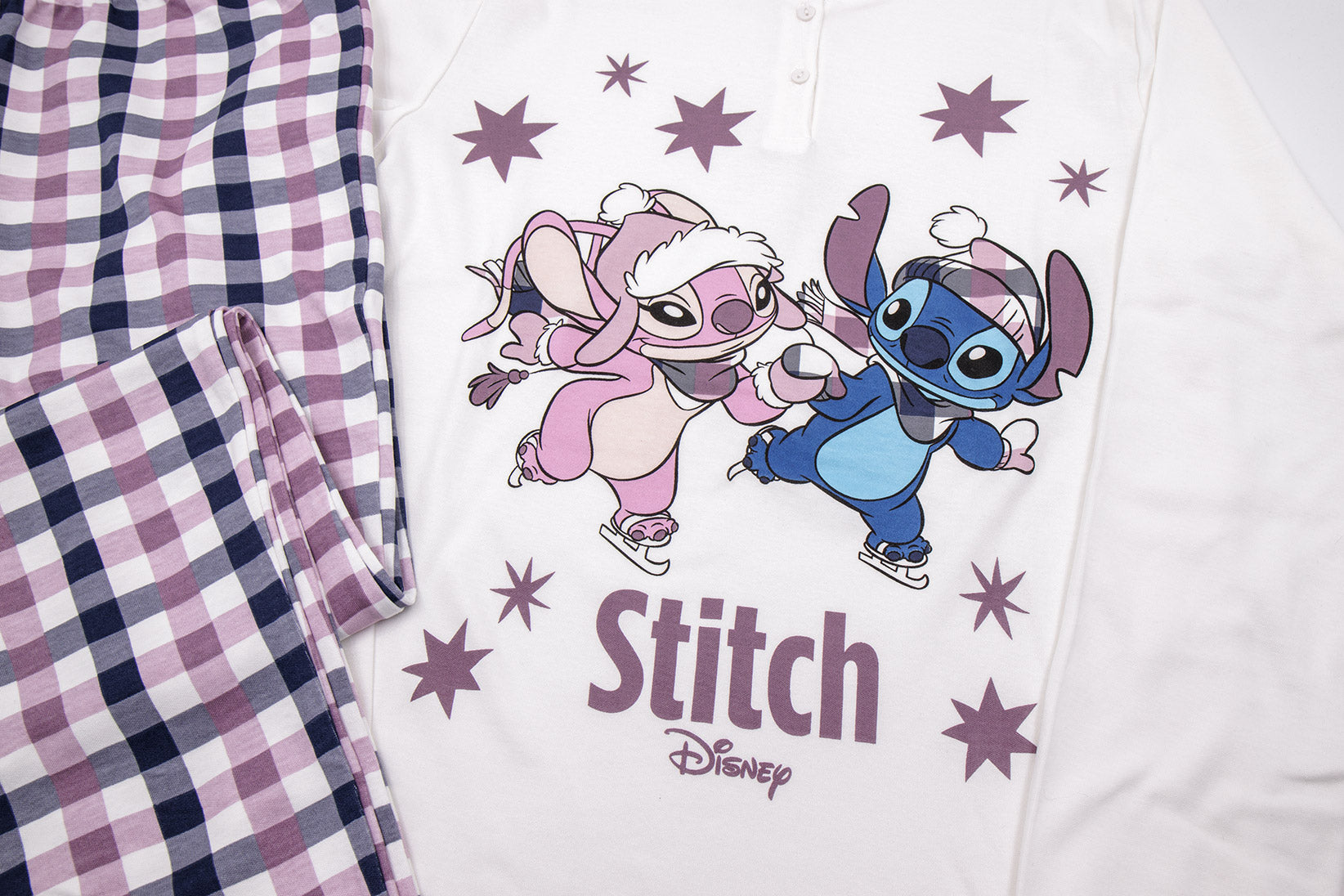 Pigiama da donna in cotone interlock Sabor DYD7390 "Lilo&Stitch"