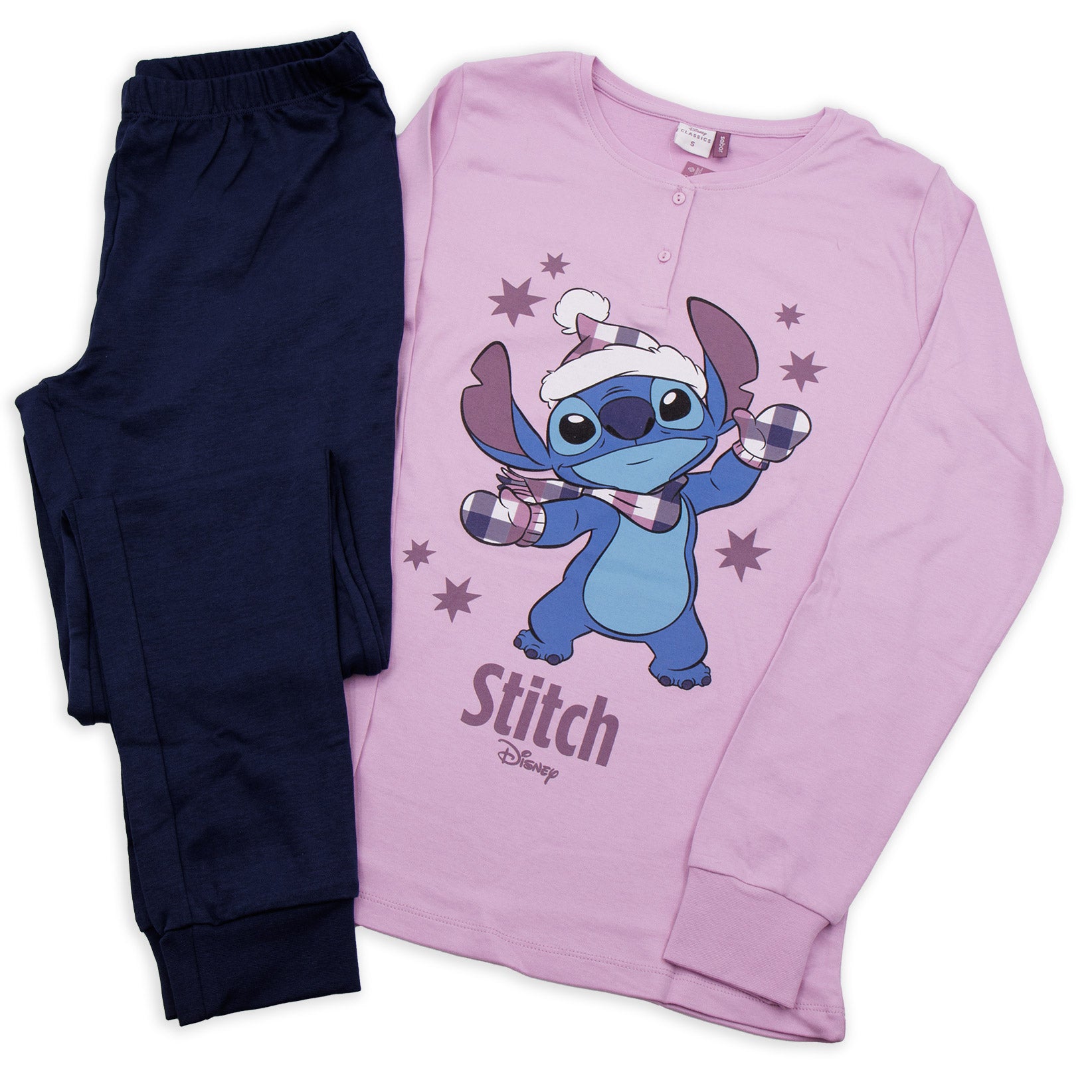 Pigiama da donna in cotone interlock Sabor DYD7390 "Lilo&Stitch"