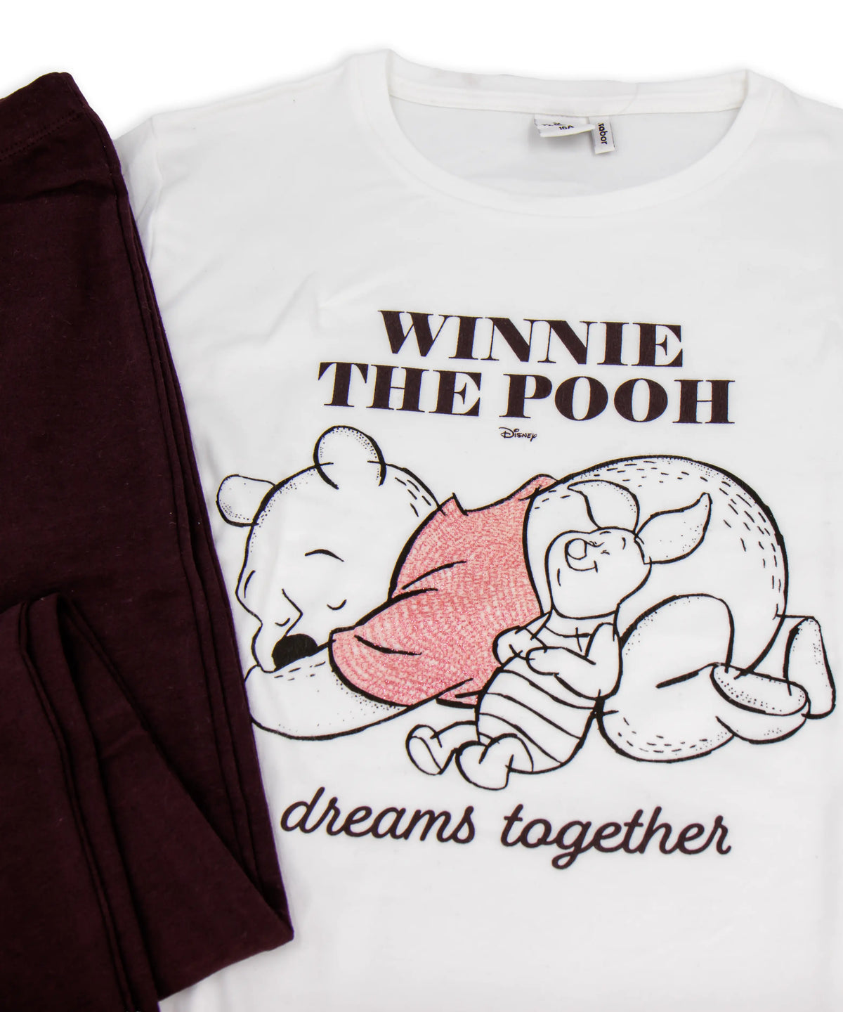 Pigiama lungo da donna in cotone interlock Sabor DYD0892 "Winnie the Pooh"