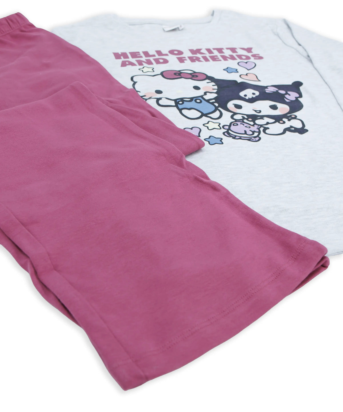 Pigiama lungo da donna in cotone interlock Sabor HKD0899 "Hello Kitty"