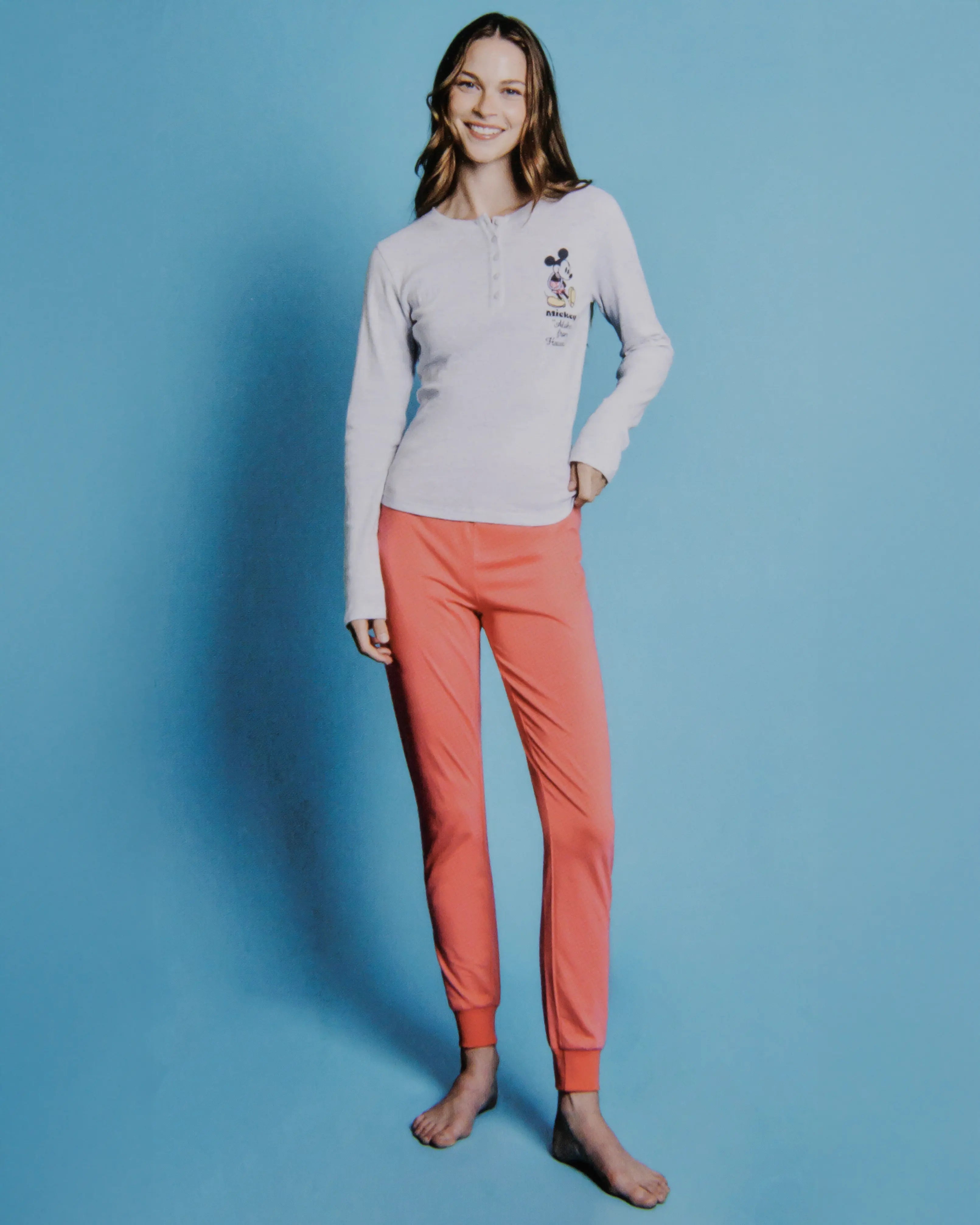 Pigiama da donna in cotone Sabor DYD3940 "Mikey"