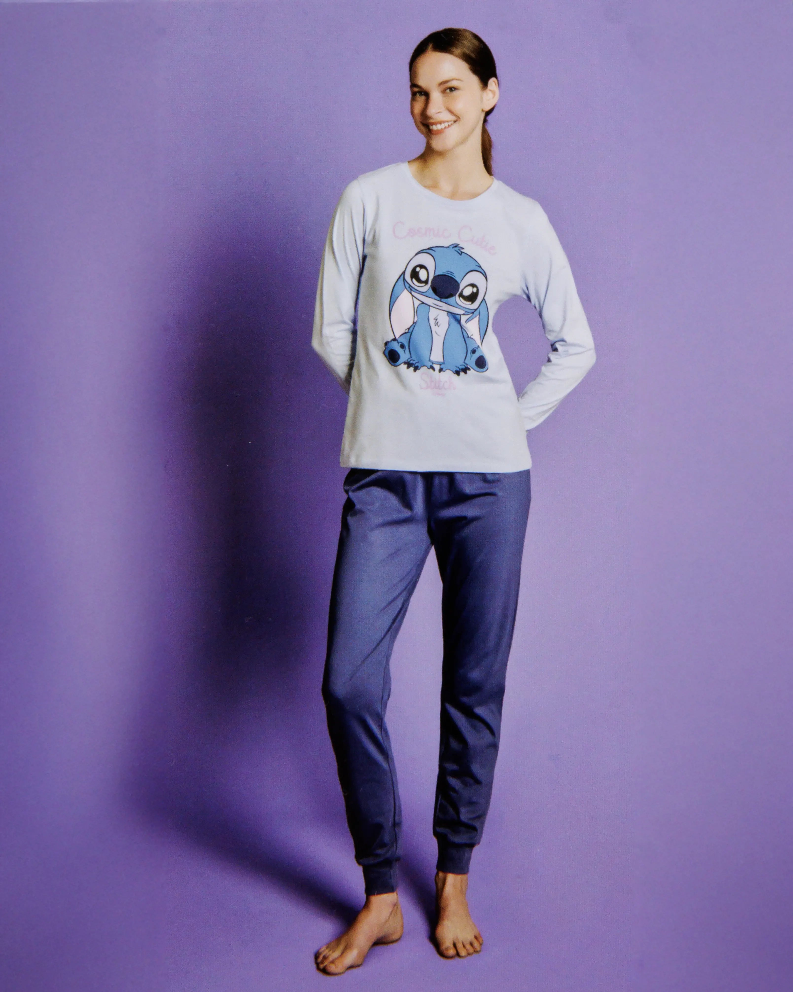 Pigiama da donna in cotone Sabor DYD3944 "Stitch"