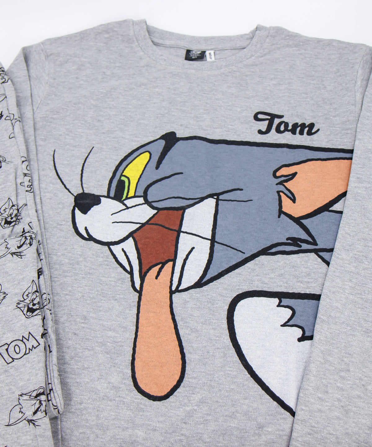 Pigiama lungo da uomo in cotone interlock Sabor WBL7896 "Tom and Jerry"