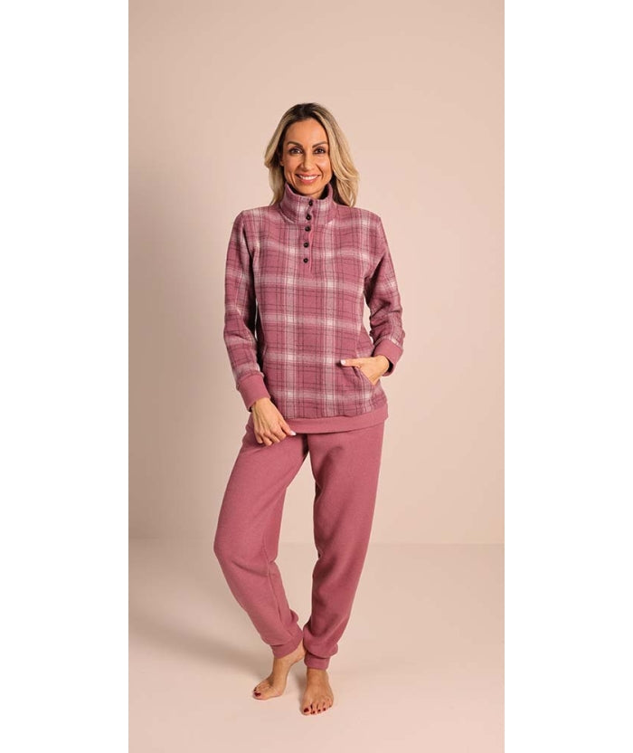 Pigiama da donna in punto milano a collo alto Gary 5141