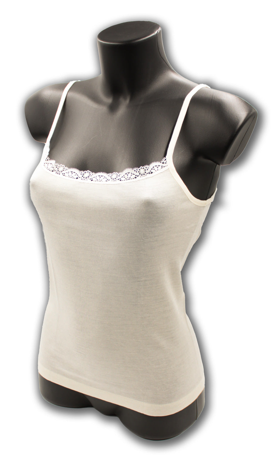Top in microlana e pizzo macramè Ma.Re. 404