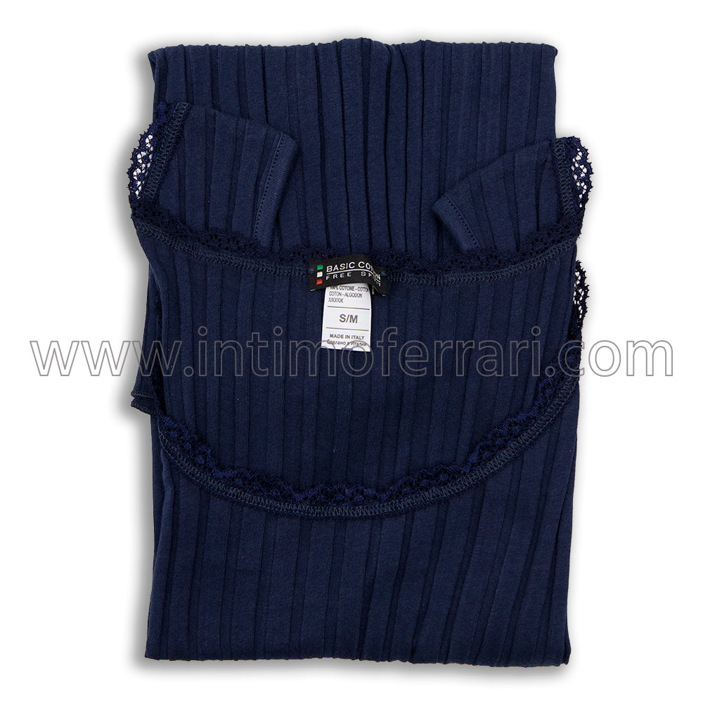 Canottiera a spalla larga in cotone Basic Cotton 6510