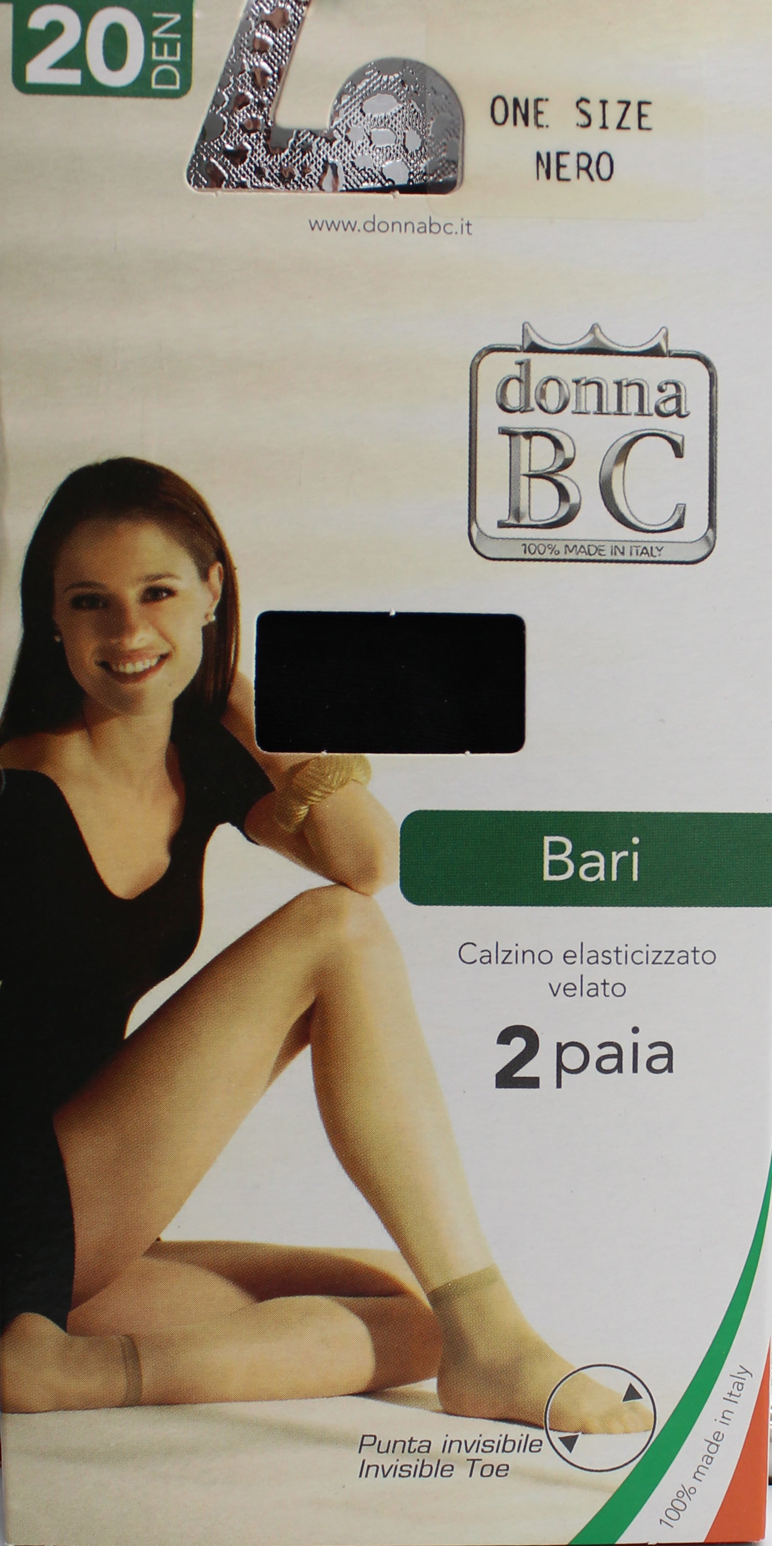 Calzino in nylon velato BC Bari (2 pz.)