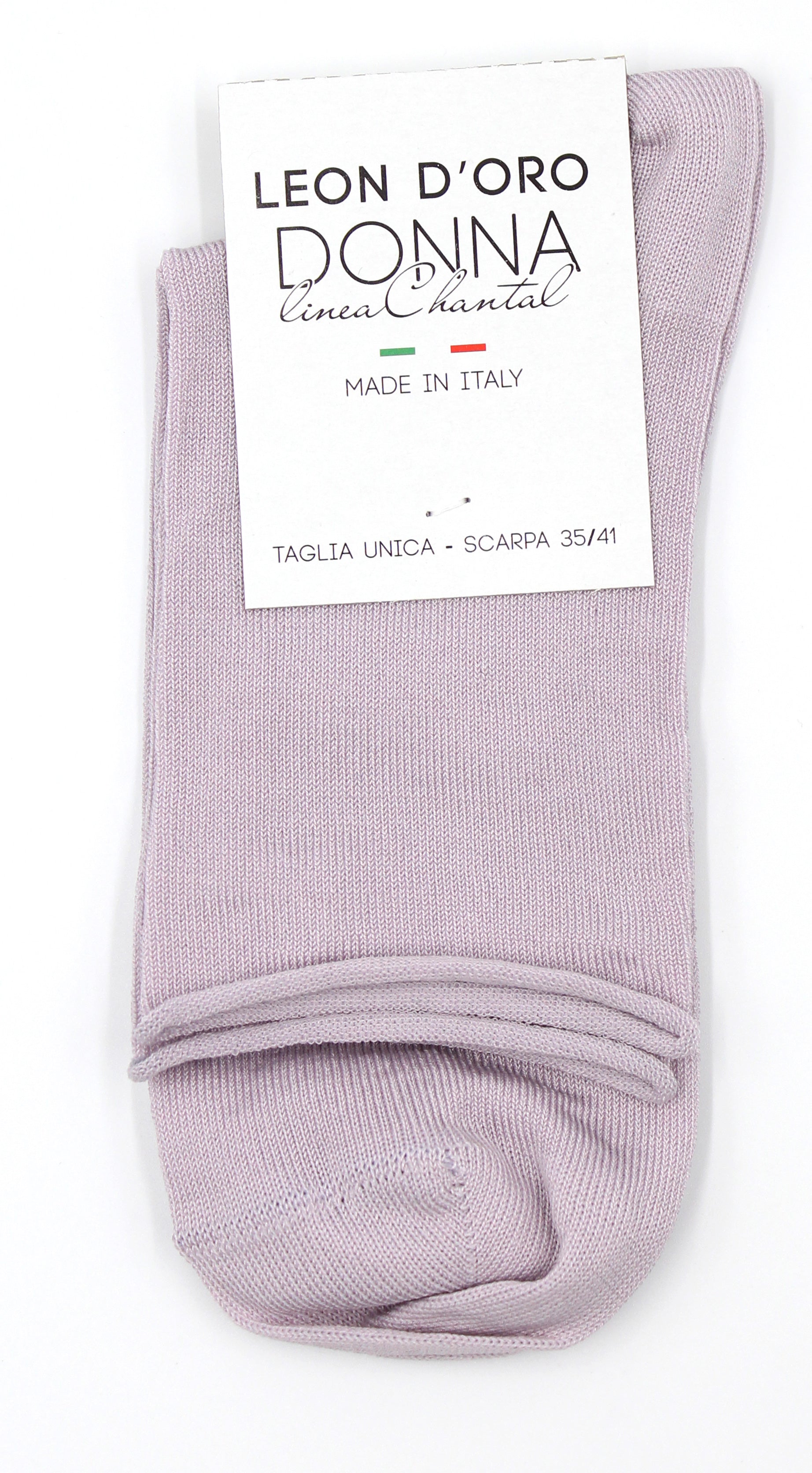 Calzino in cotone con bordo a taglio laser Leon d'Oro